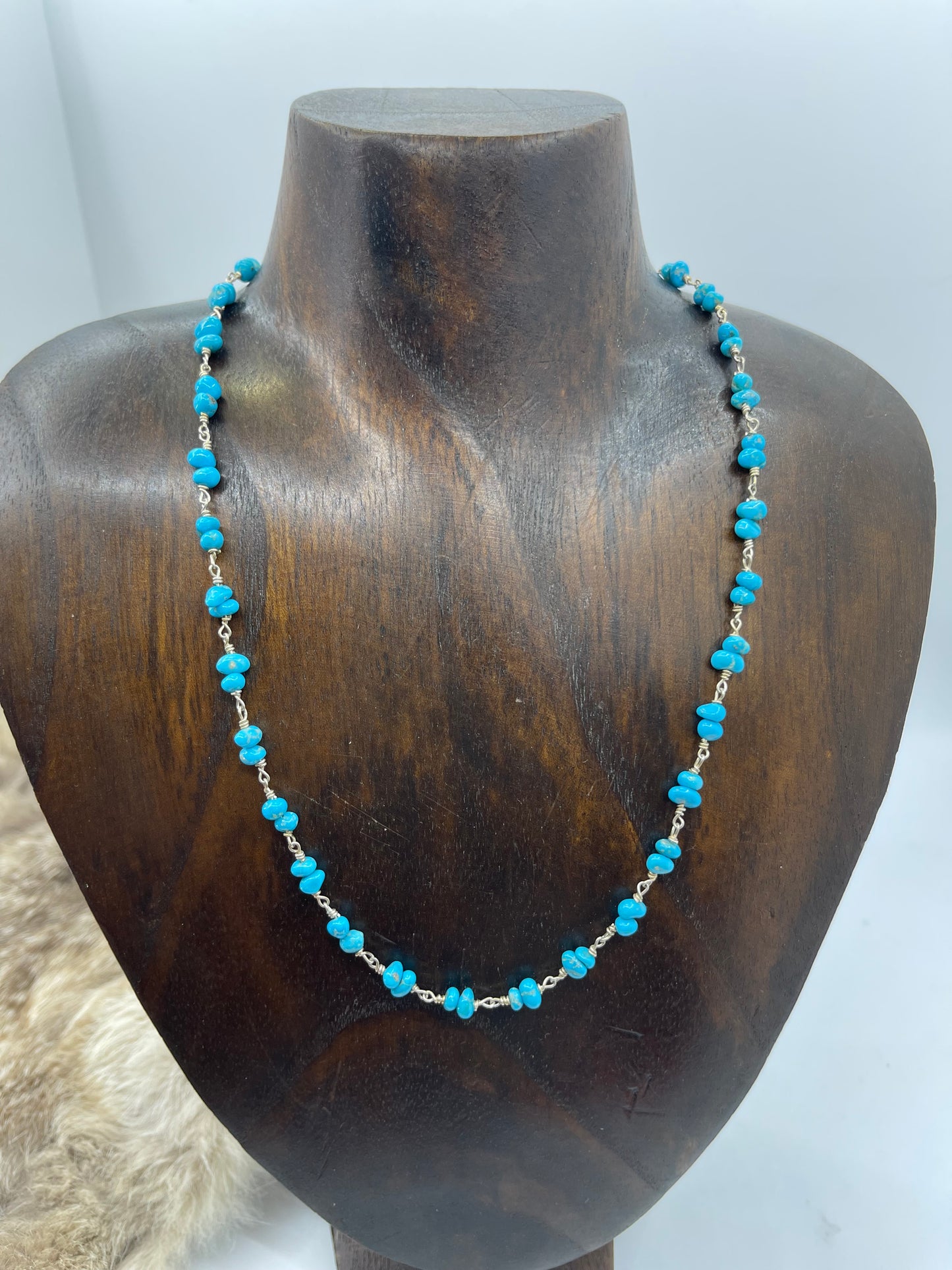 18" Sleeping Beauty Turquoise Necklace