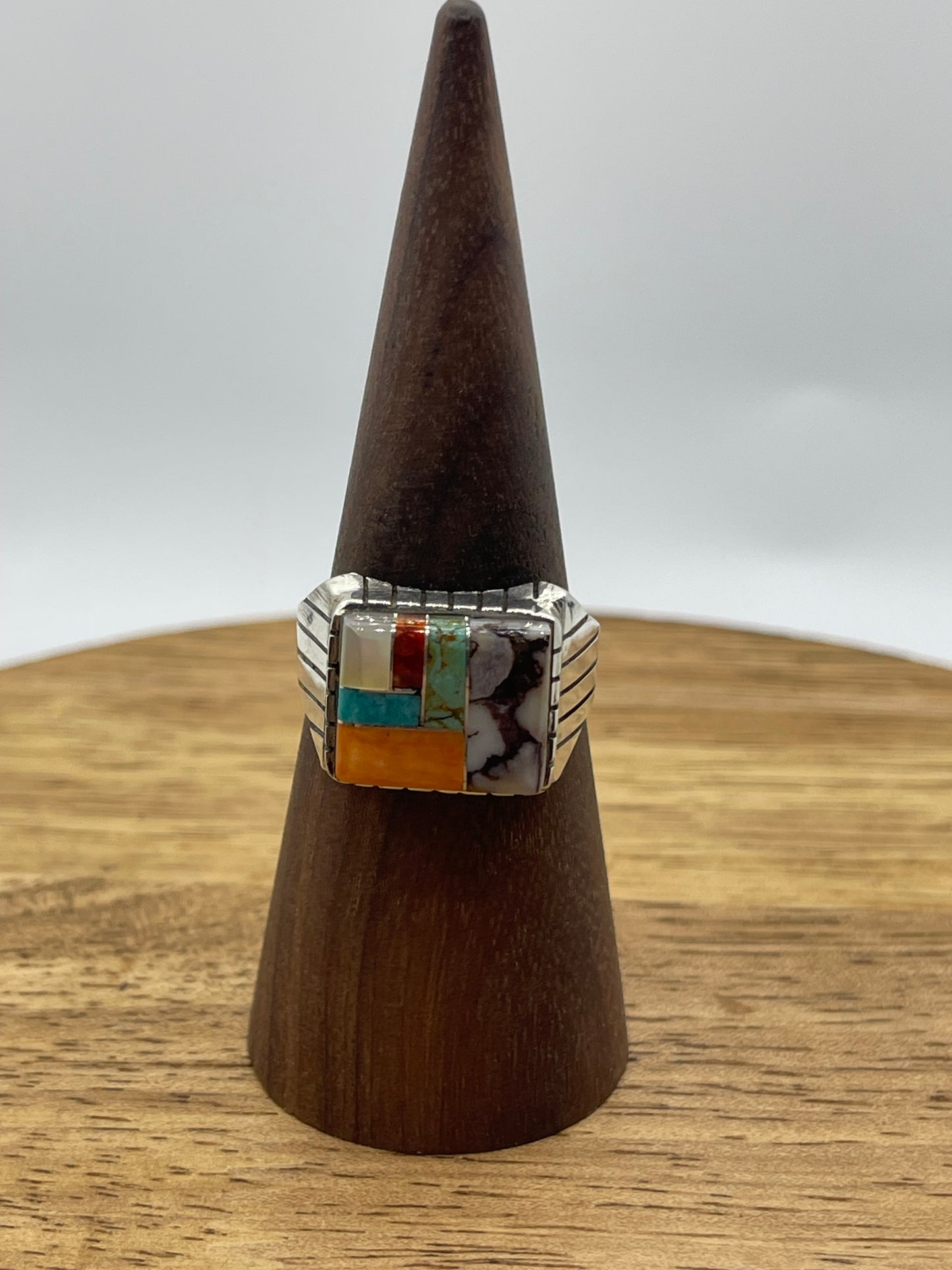 10.0 Multi Stone Ring by Rayburn Jack, Navajo