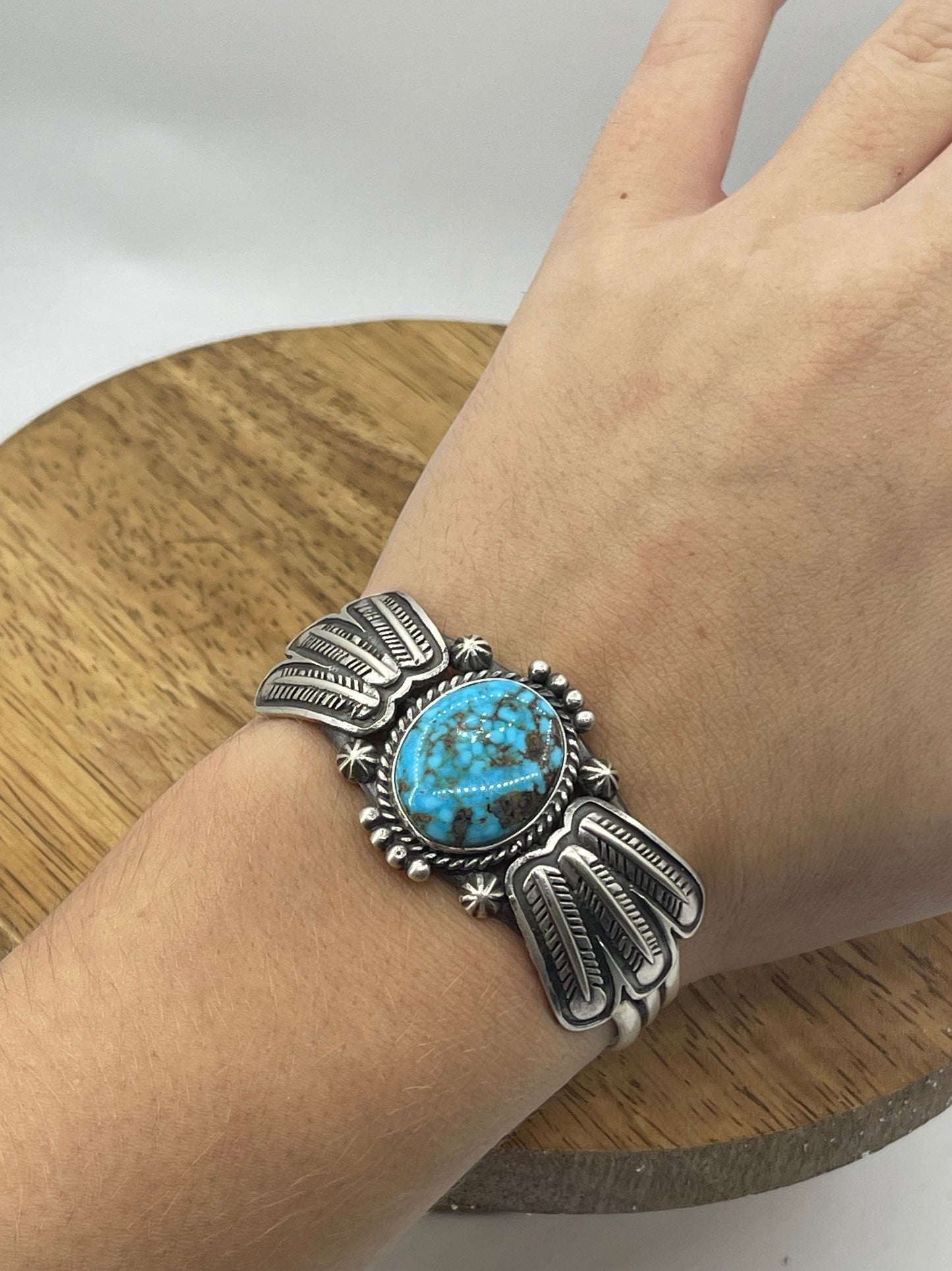 High End Kingman Turquoise by Danielle Benally, Navajo