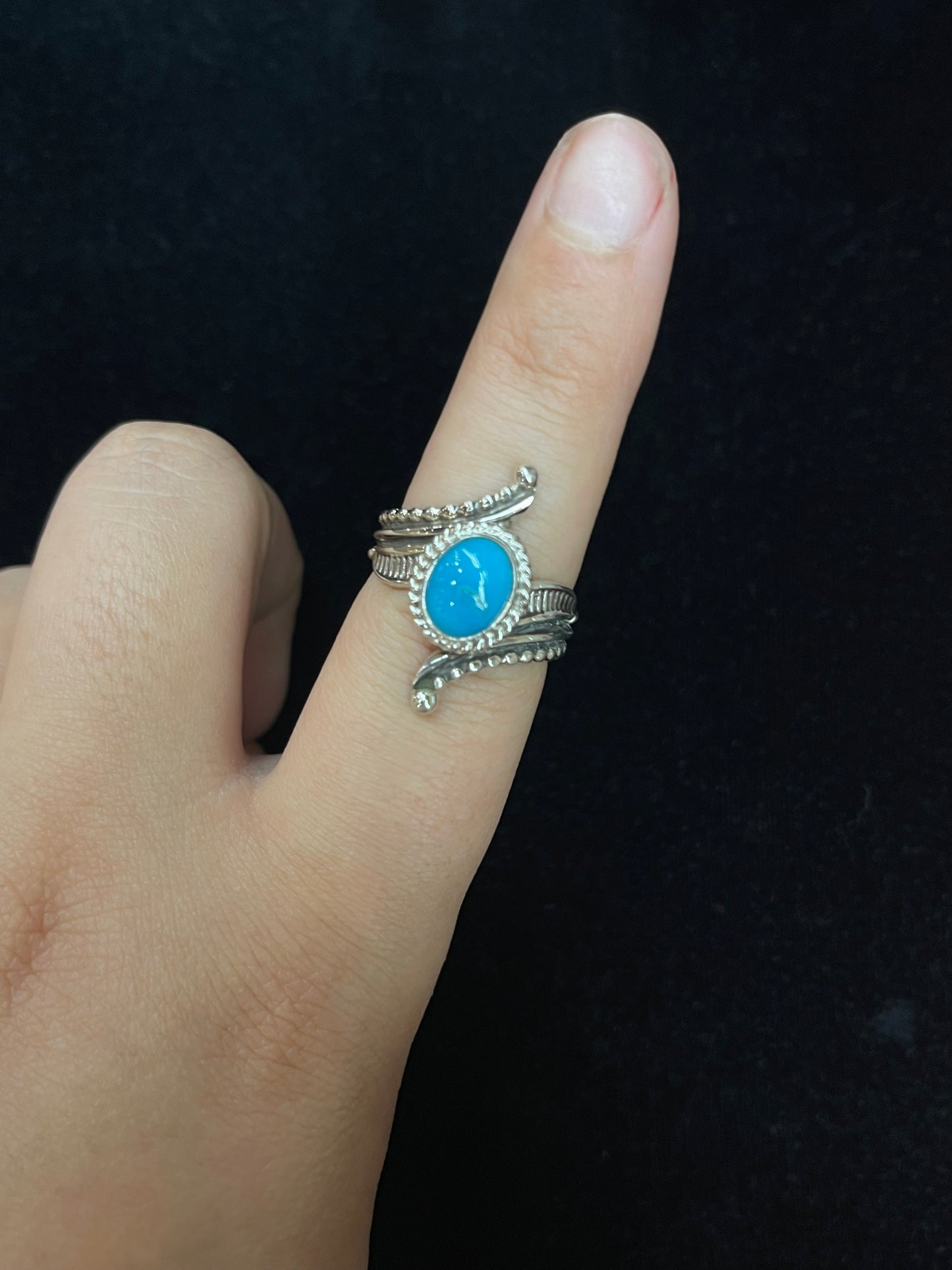 Turquoise Ring by Thomas Yazzie, Navajo
