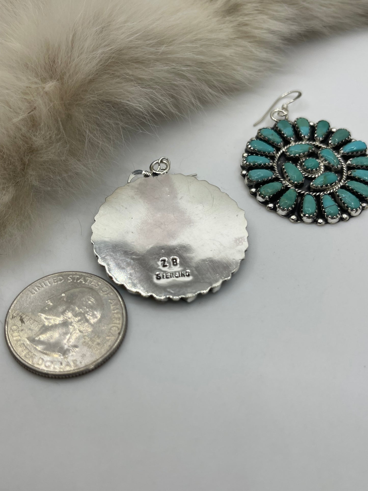 Cluster Hook Earrings By Zeita Begay, Navajo