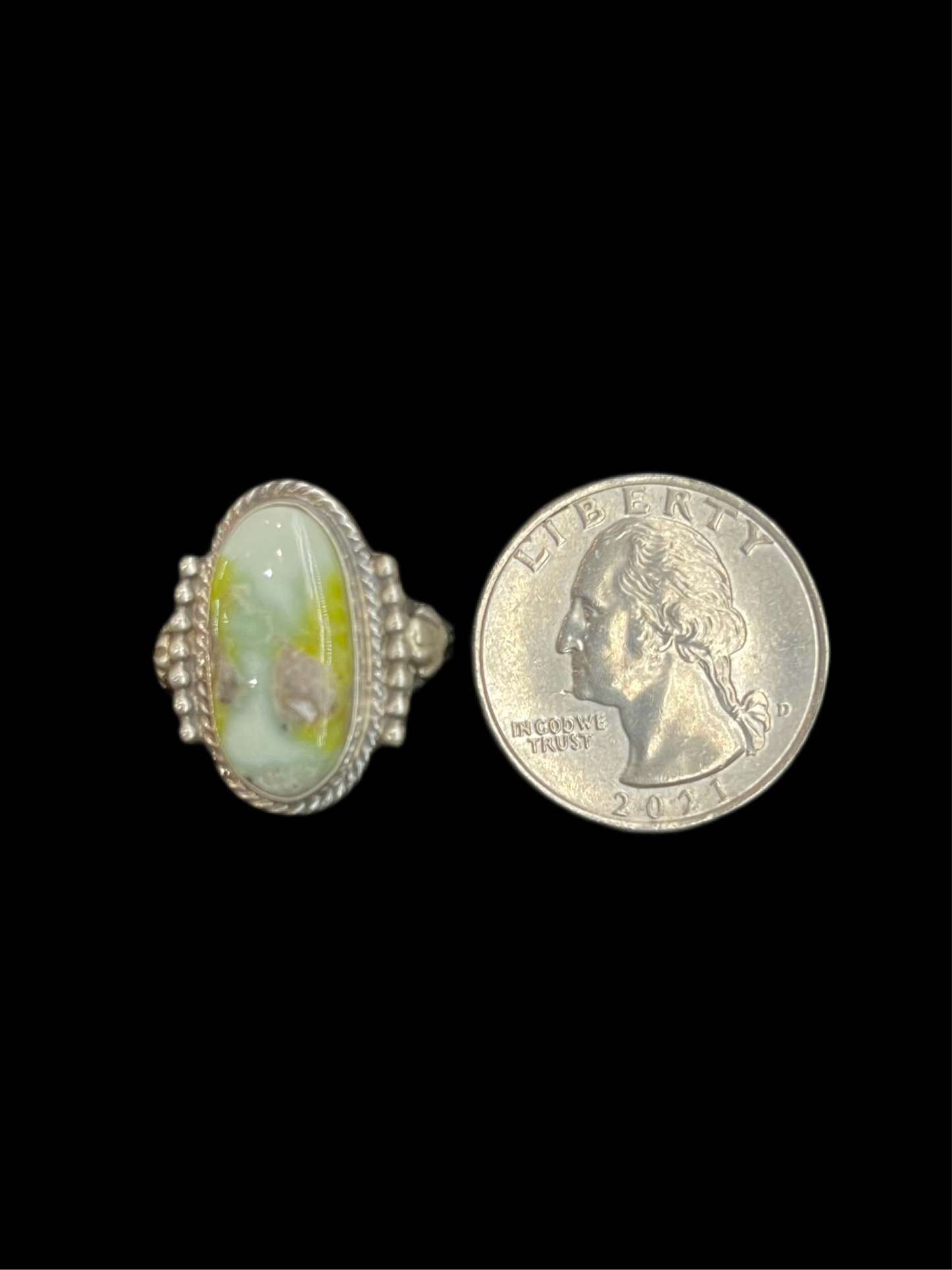 5.5 Palomino Turquoise Ring by Bobby Platero, Navajo