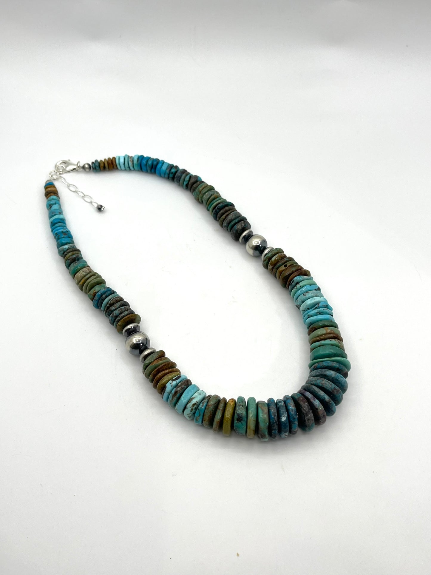 19" Graduated Blue & Green Turquoise Necklace