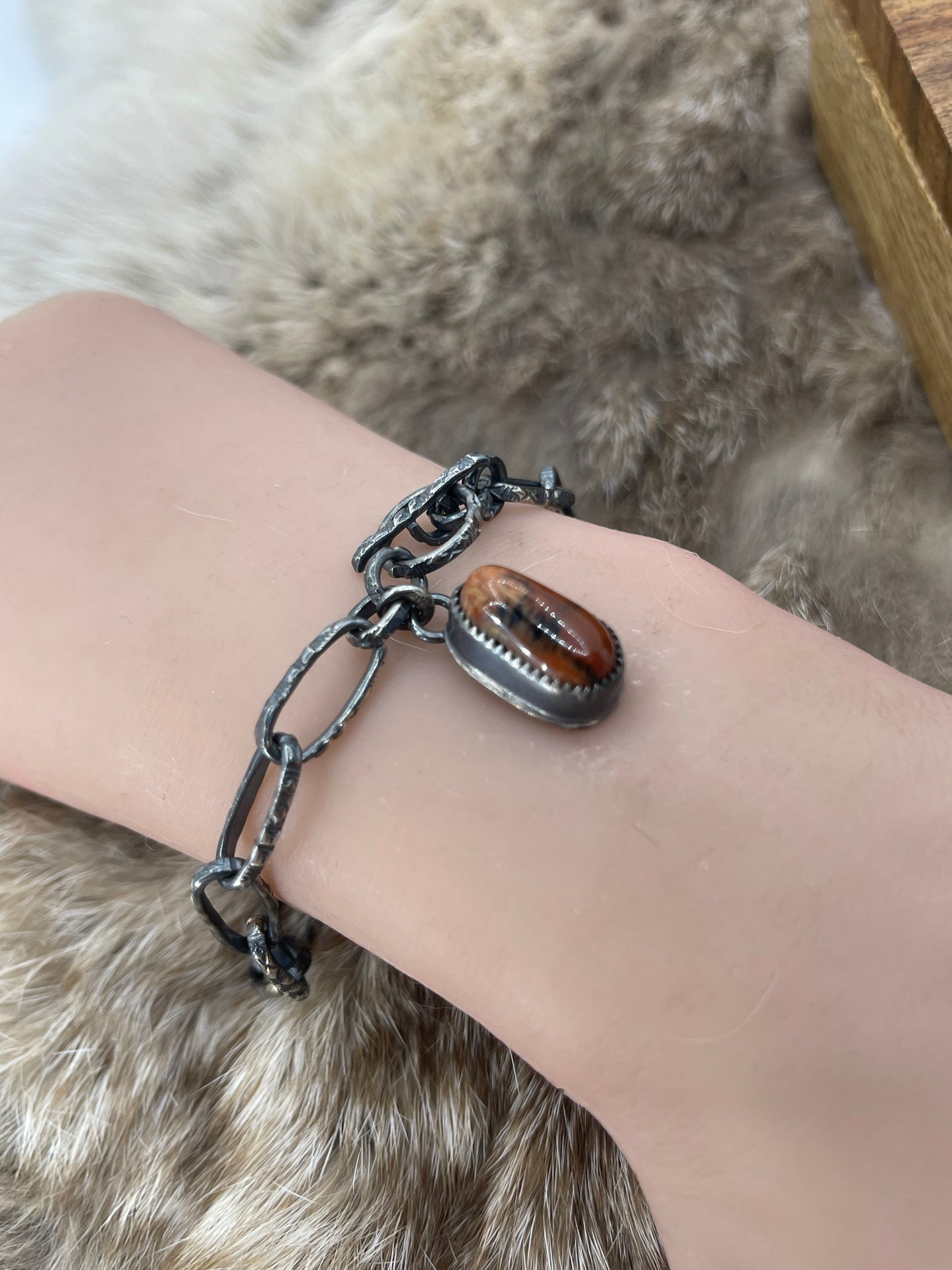 7" Handmade Paperclip Chain Link Bracelet by Bad Bronc