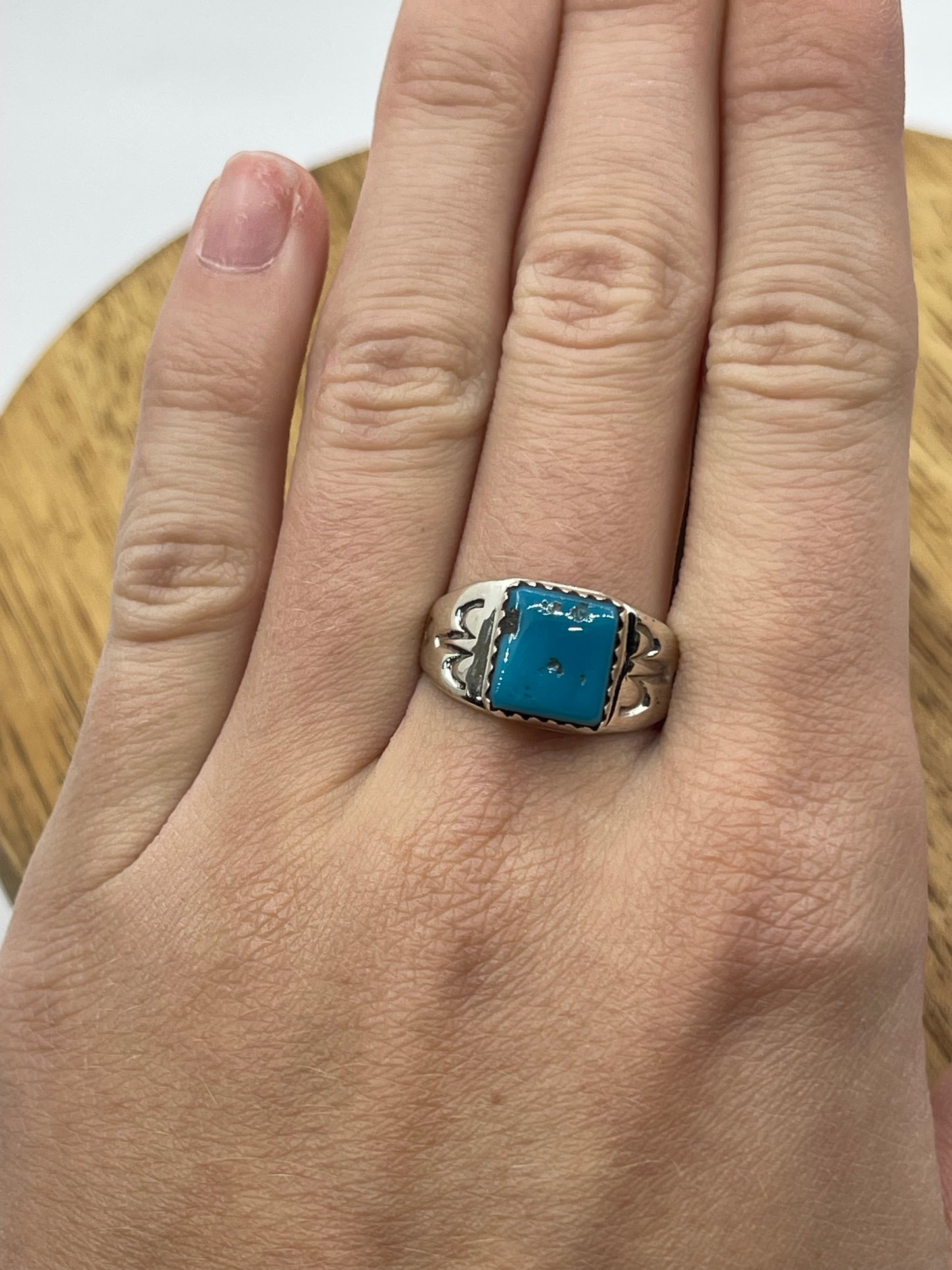 6.5 Turquoise Square Ring (Color Varies)