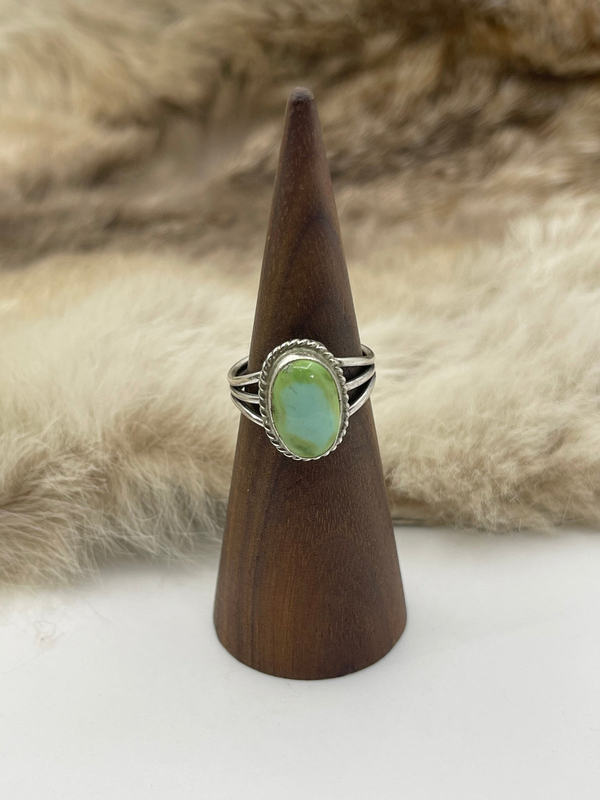 7.5 Sonoran Gold Turquoise Ring by Judy Largo, Navajo
