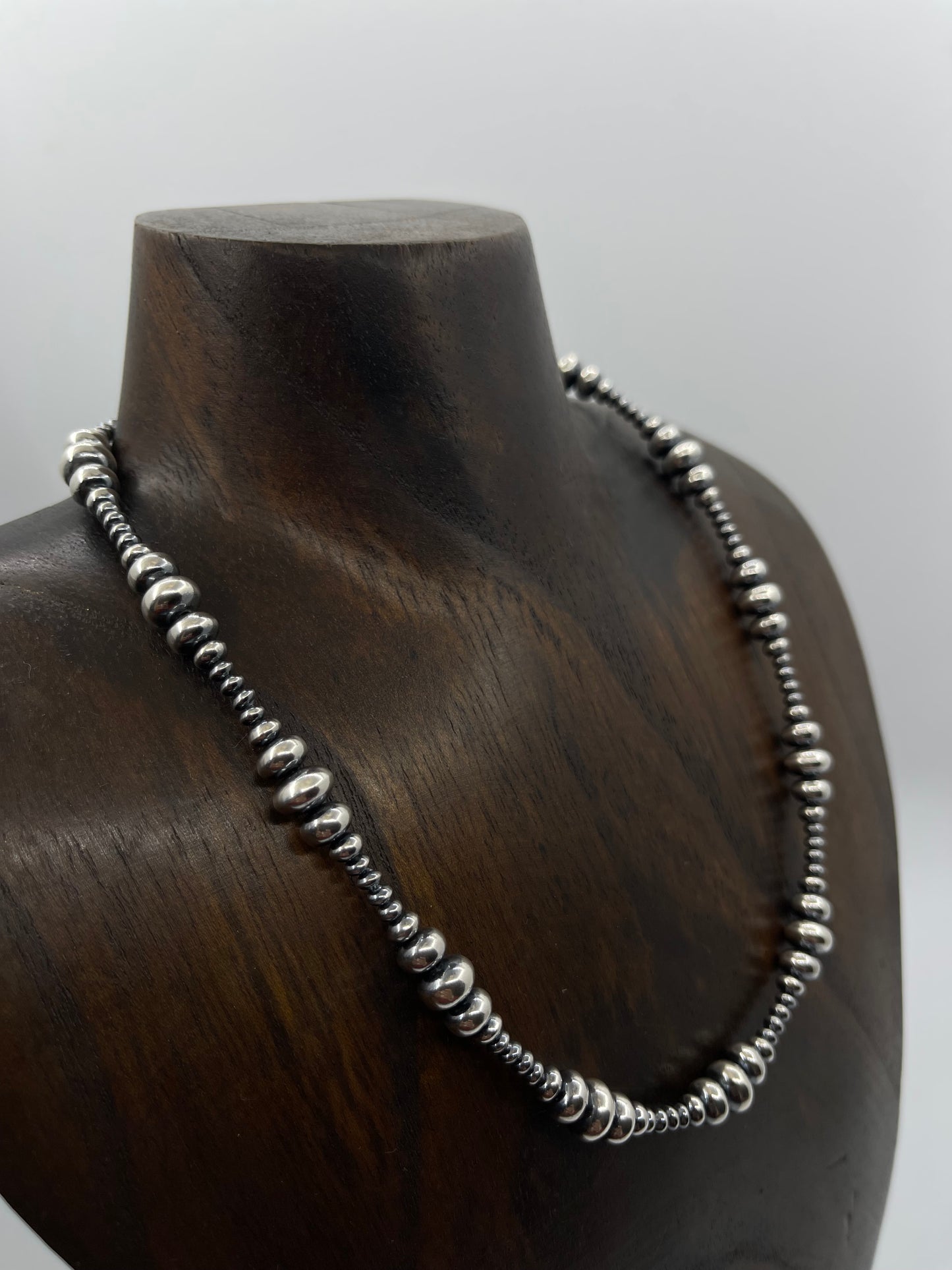 16" 3-8mm Rondelle Navajo Pearls