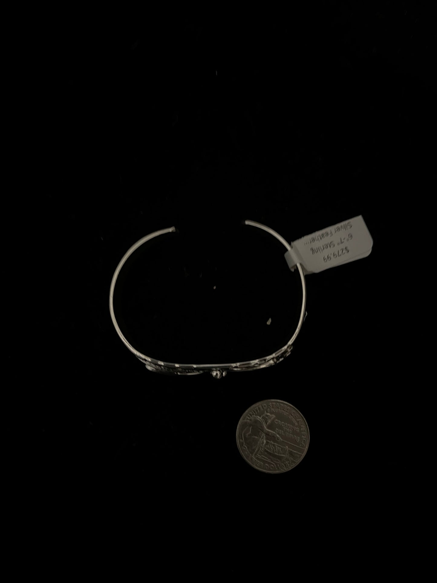 6"-7" Sterling Silver Feather Cuff by Darrel Morgan, Navajo