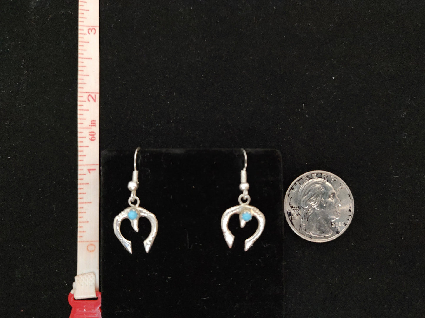 LOT 54 A 1/11 Sleeping Beauty Turquoise on Naja Hook Earrings