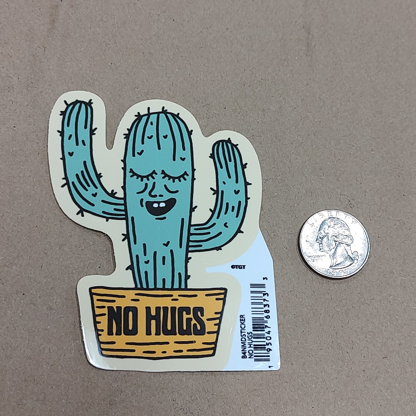 No Hugs (Cactus)- sticker