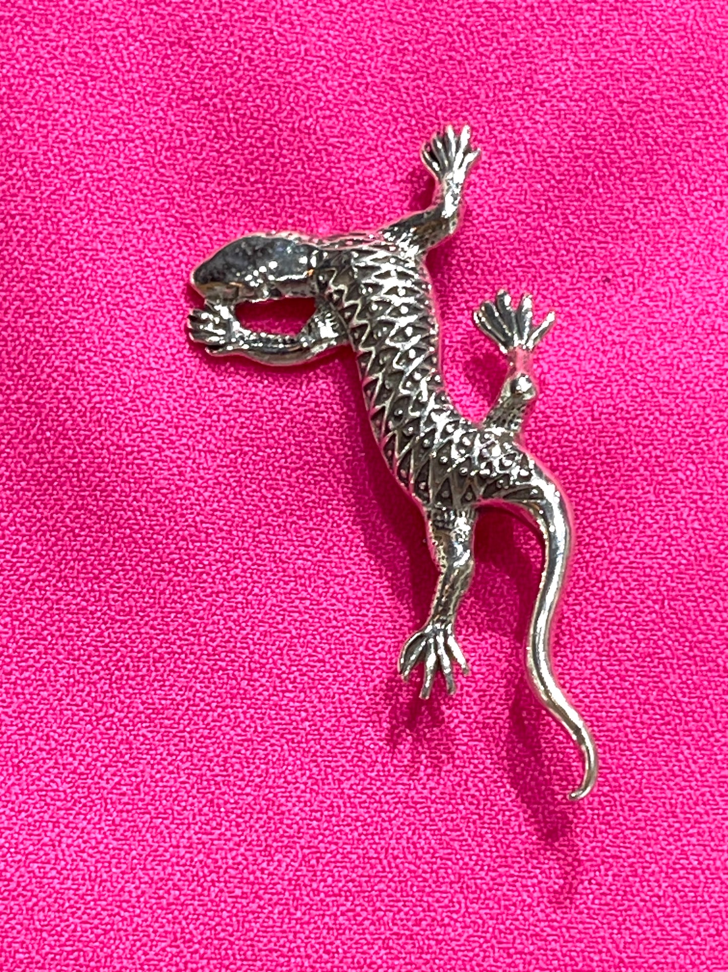 Sterling Silver Lizard Pin