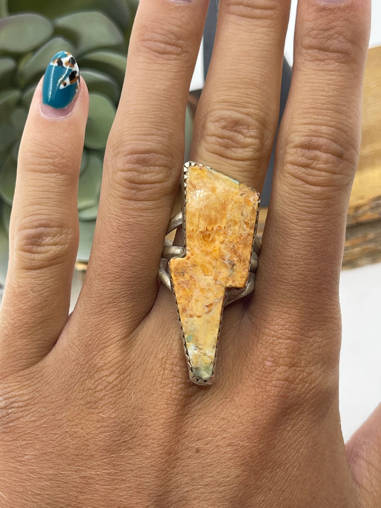 10.0 Orange Krush Lightning Bolt Ring