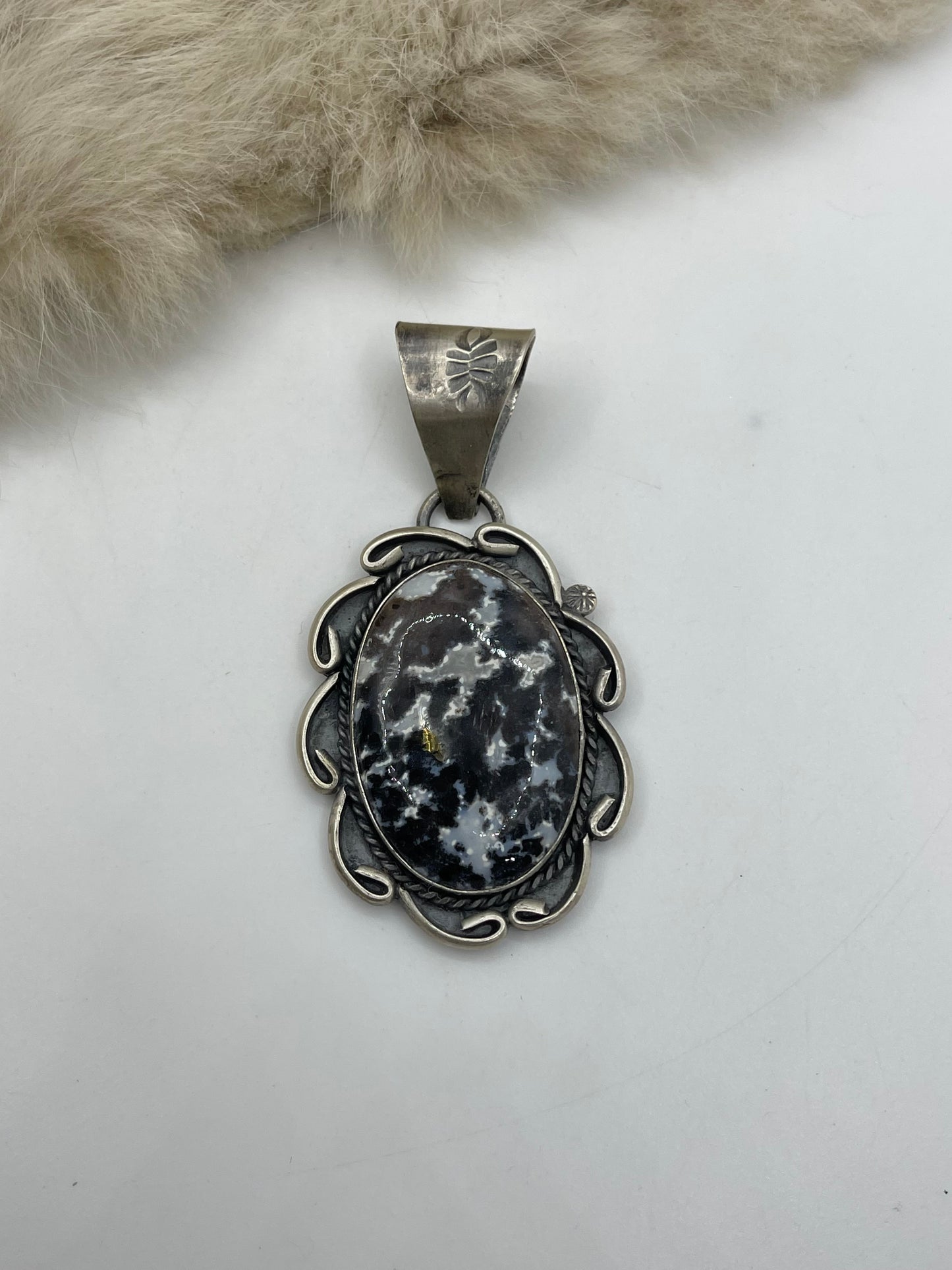 10.2mm Bail Jasper Pendant by Gilbert Nez, Navajo