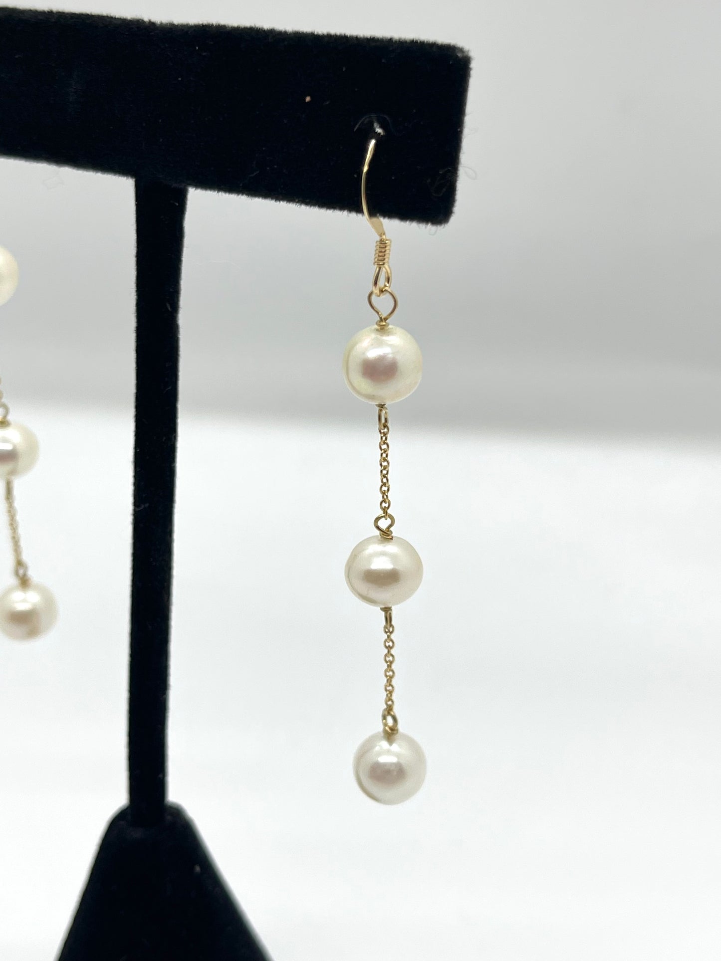 14k Gold Filled Freshwater Pearls Dangle Earrings