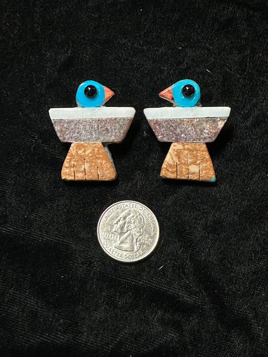 Lapidary Thunderbird Post Earrings