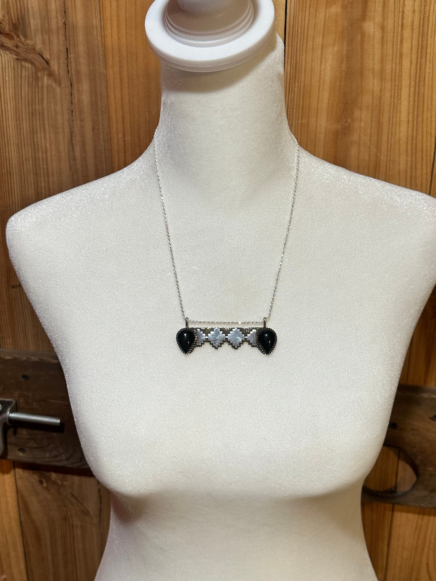 Christina Jackson Navajo Black Onyx Necklace