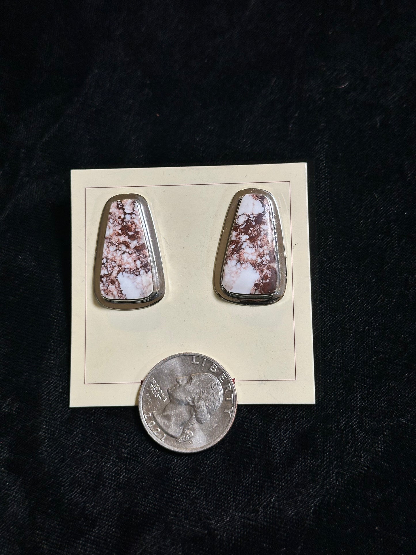 Wild horse Earrings Post at Top by Marie Jackson, Navajo