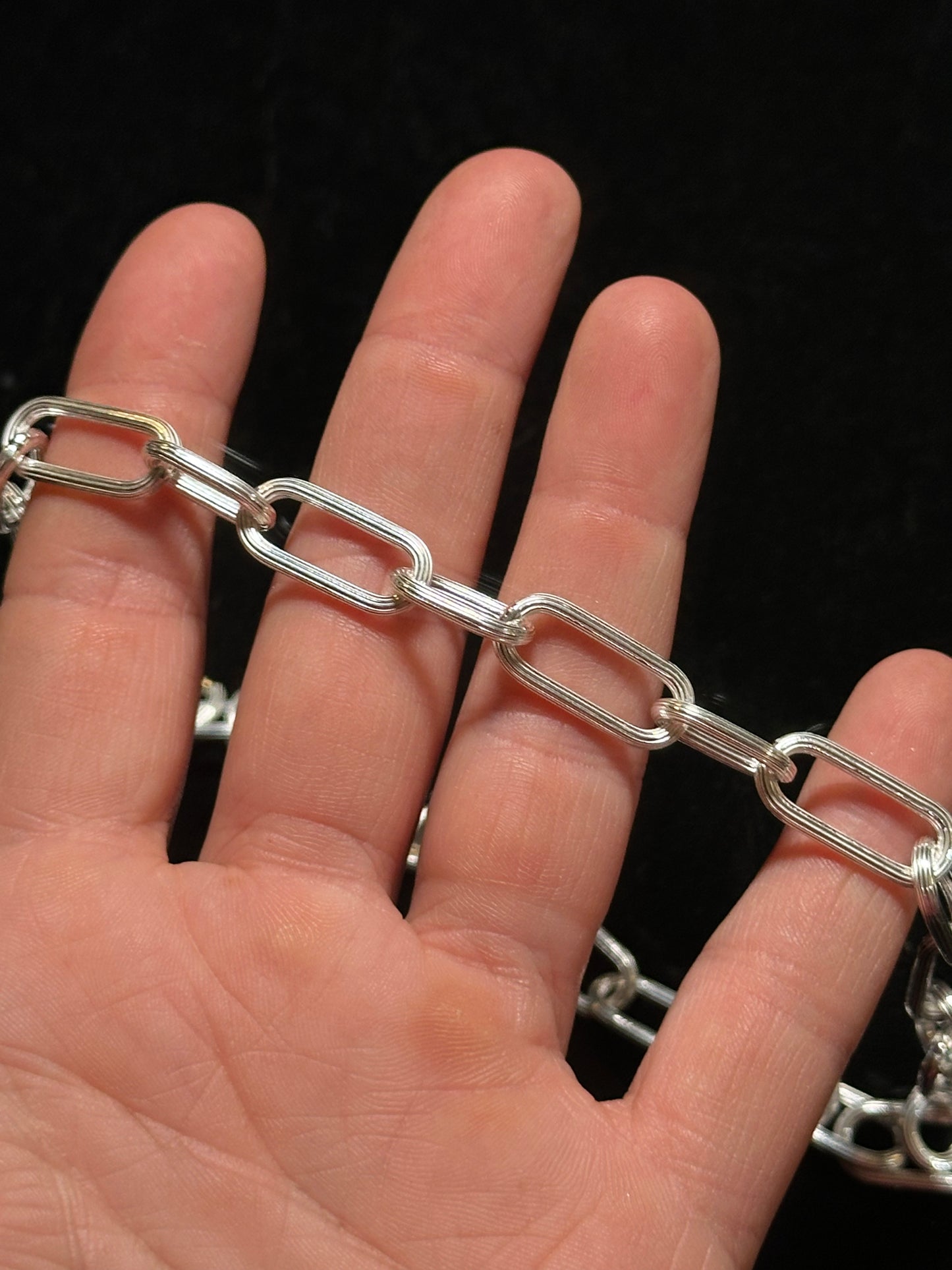 18" Sterling Silver Chain Linked Necklace