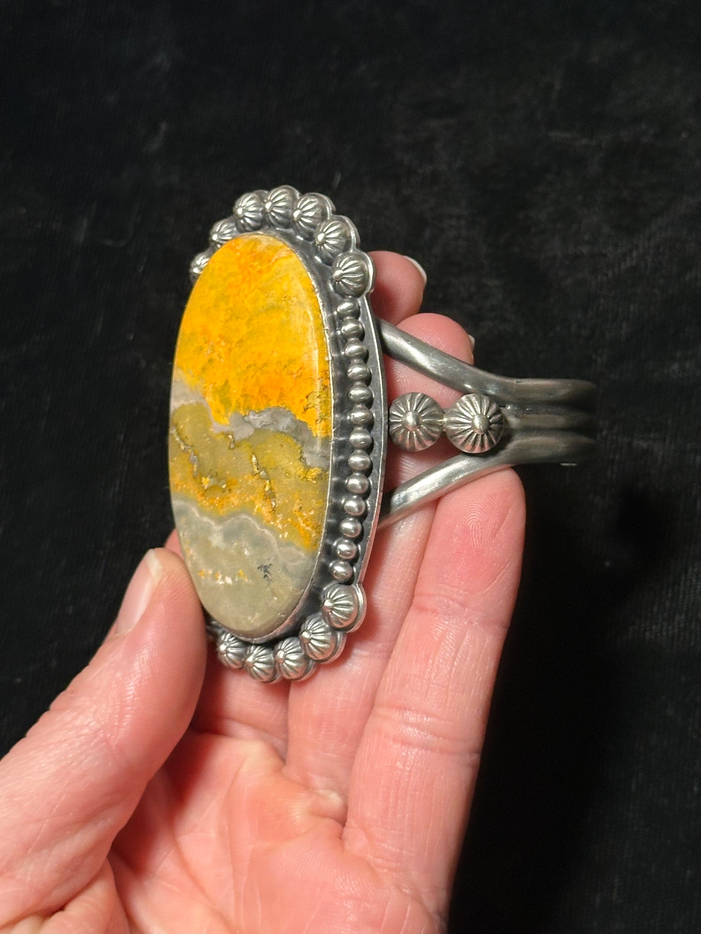 6"-7" Bumblebee Jasper Cuff by Boyd Ashley, Navajo