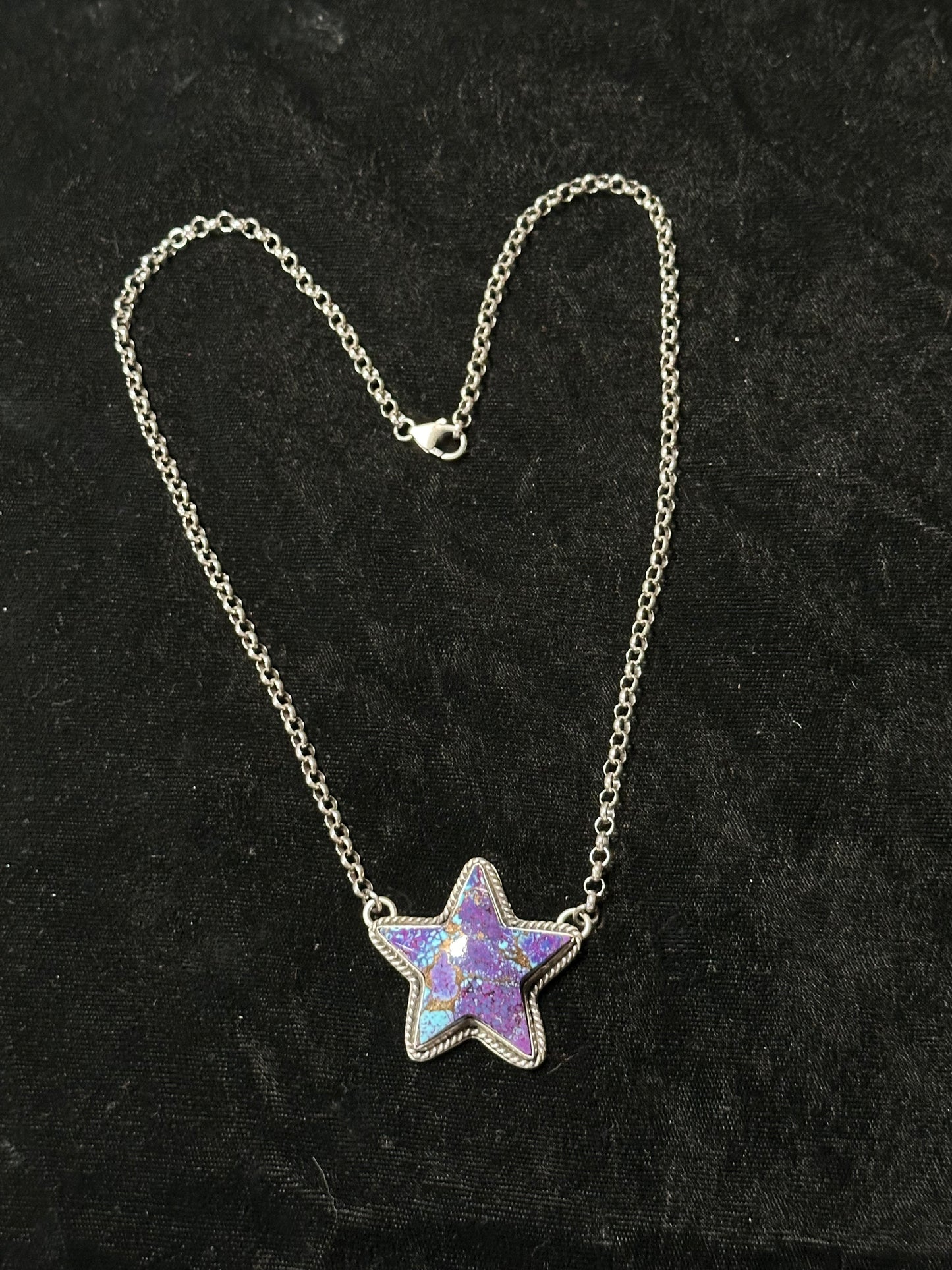 18" Purple Mohave Star Necklace by Emer Thompson
