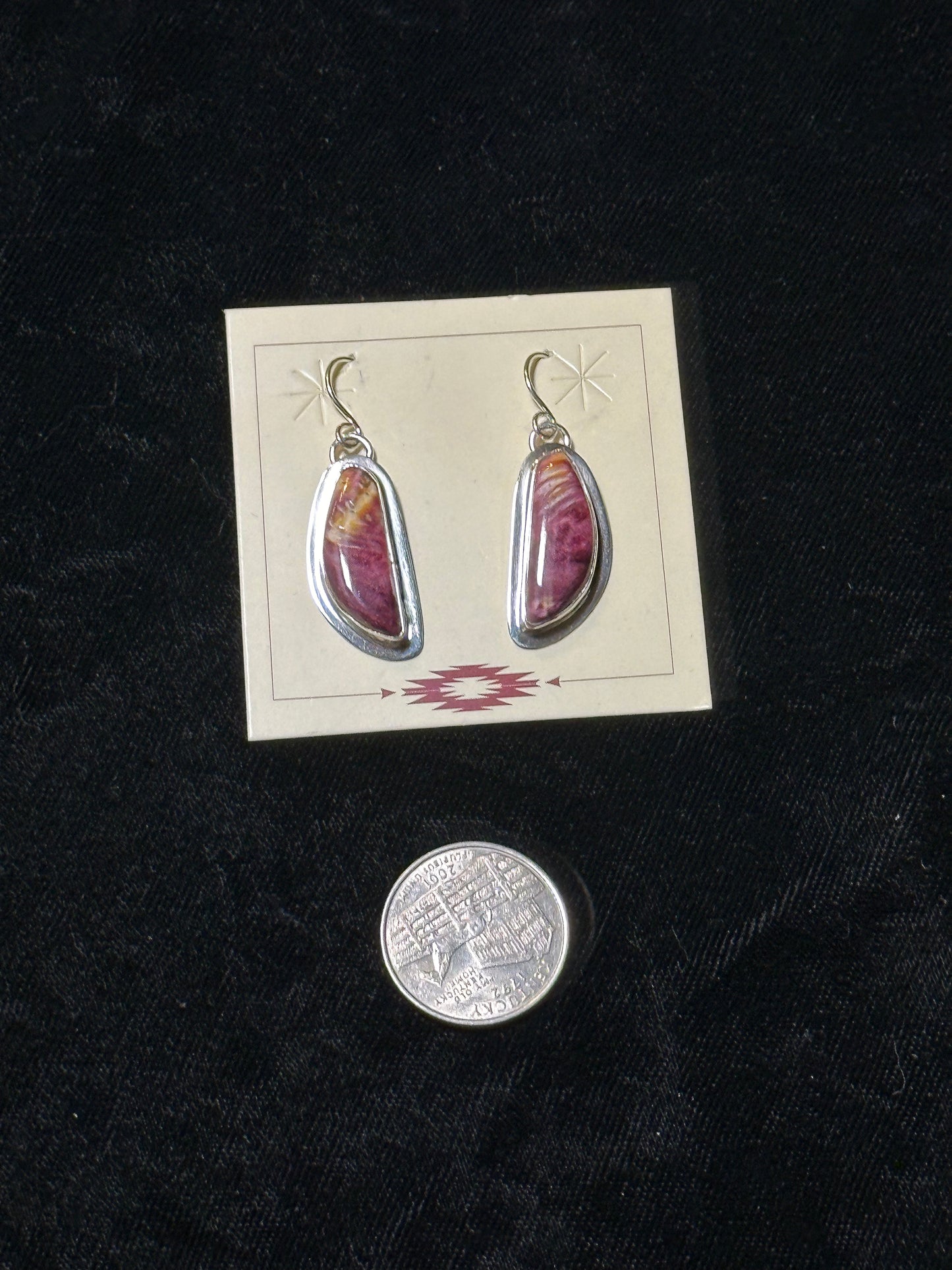 Purple Spiny Oyster Shell Dangle Earrings by Marie Jackson