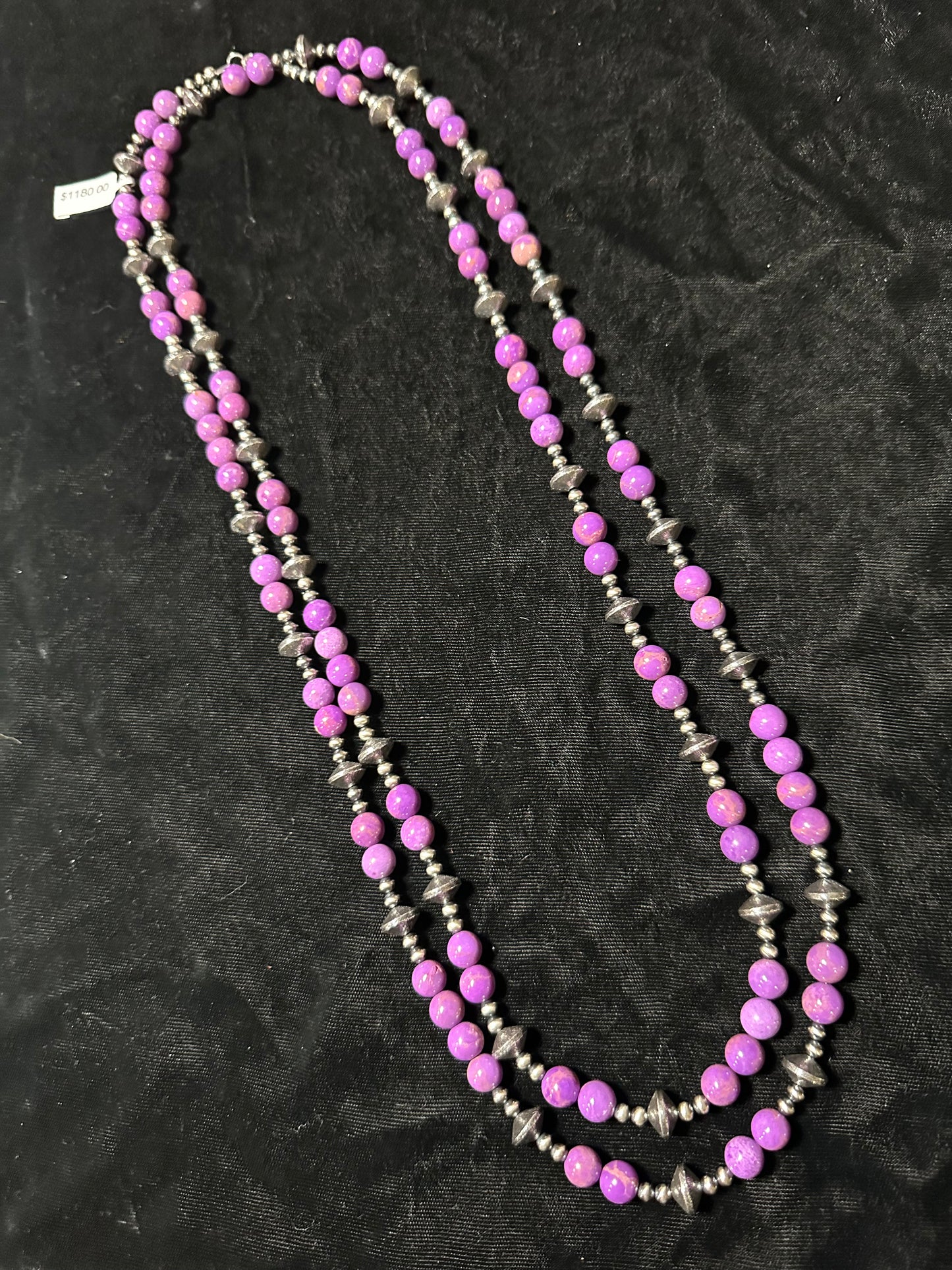 60" Necklace with Charoite 9mm Beads