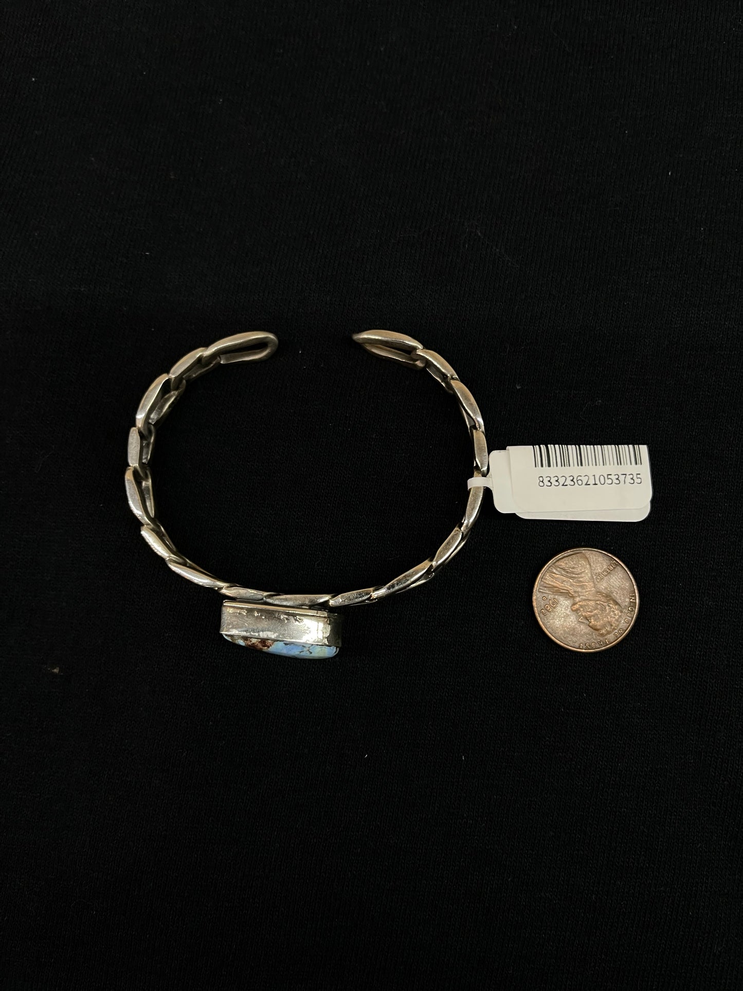 6 1/4"-8" Golden Hills Turquoise Teardrop Cuff