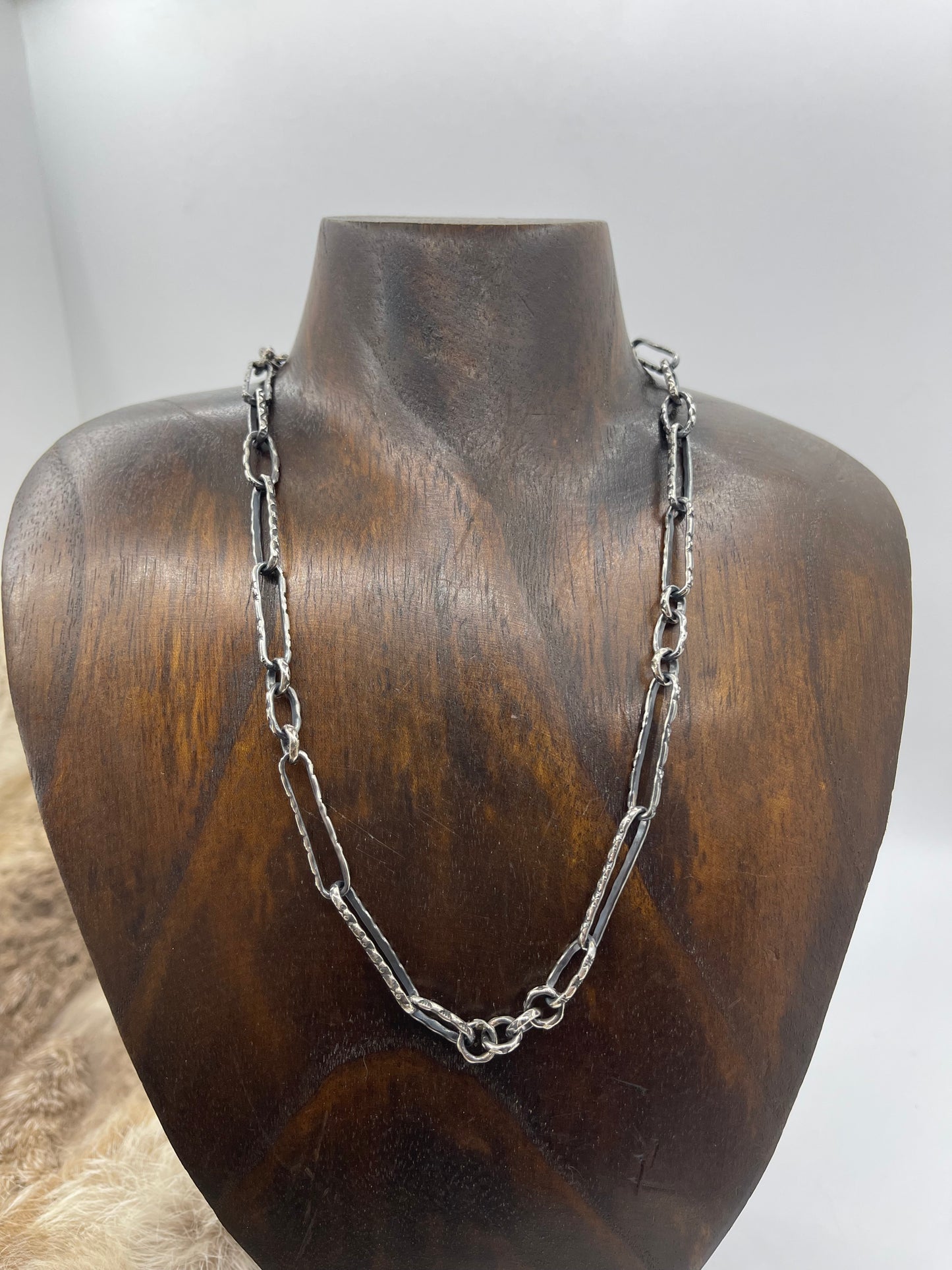 18" Handmade Paperclip Chain by Bad Bronc