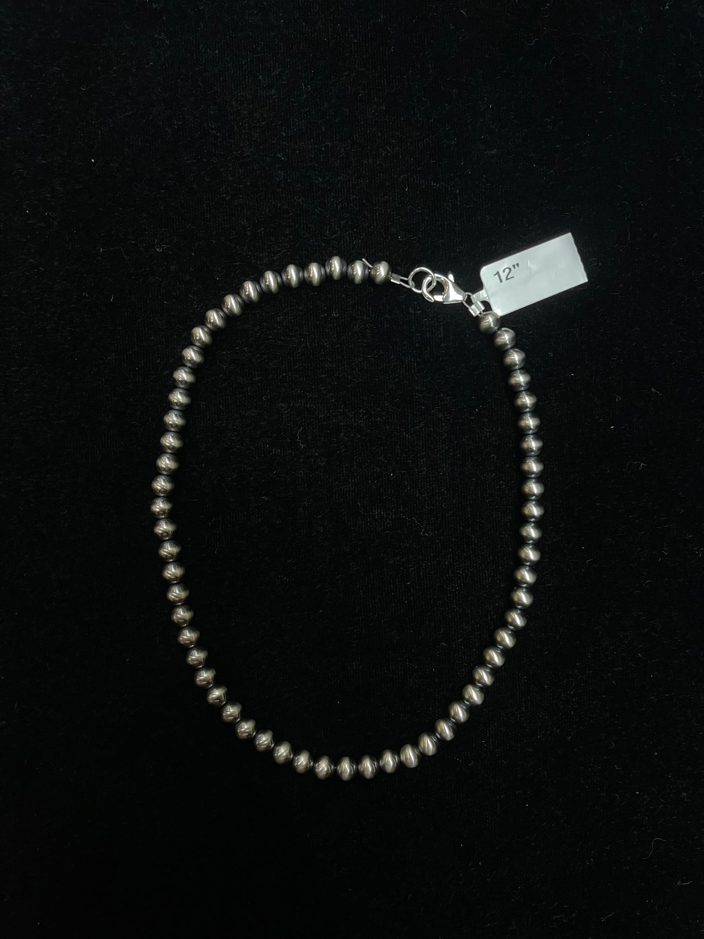 5mm 12" Navajo Style Pearl Necklace
