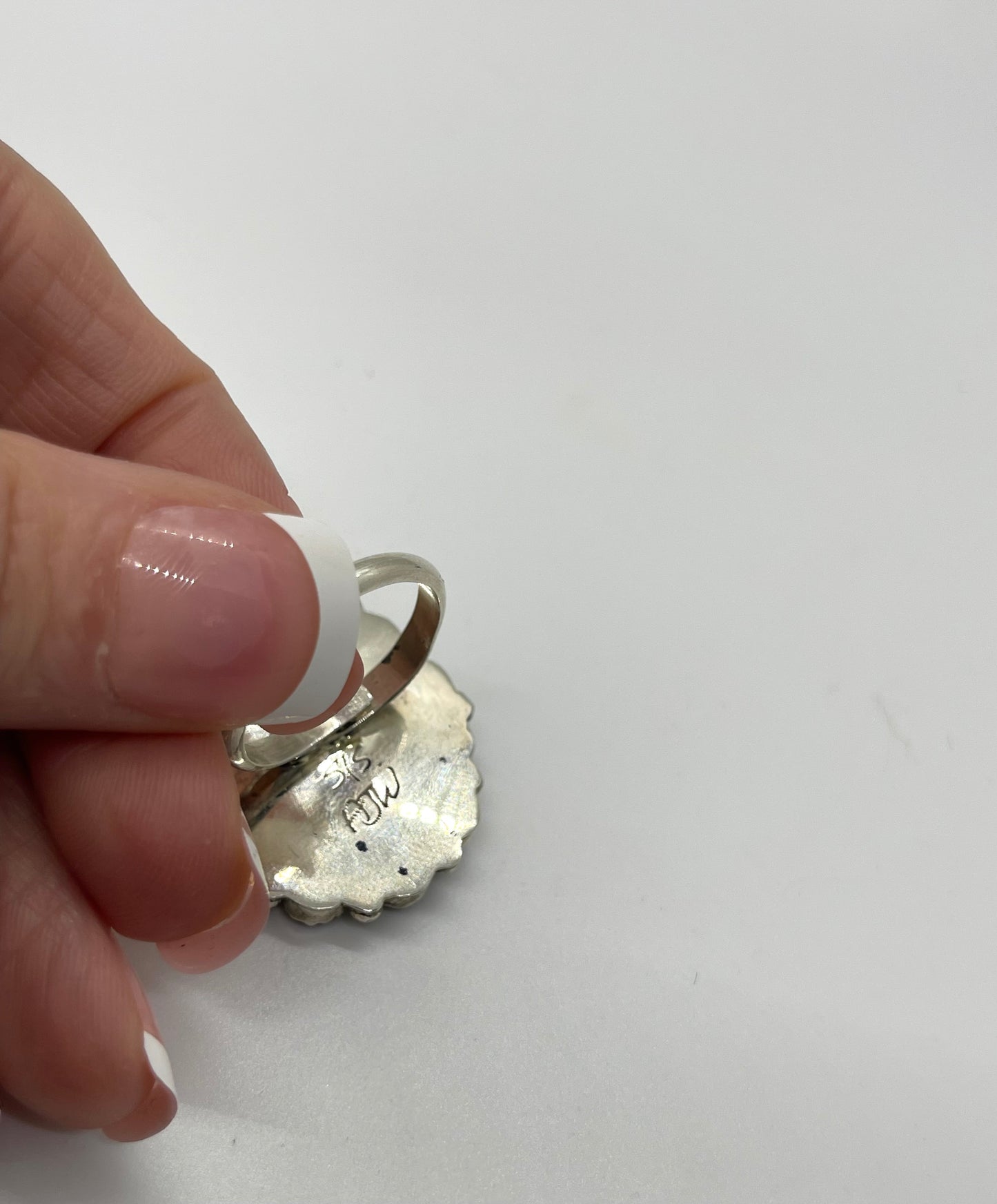 Adjustable Pink Opal Cluster Ring by Alicia, Wilson, Navajo