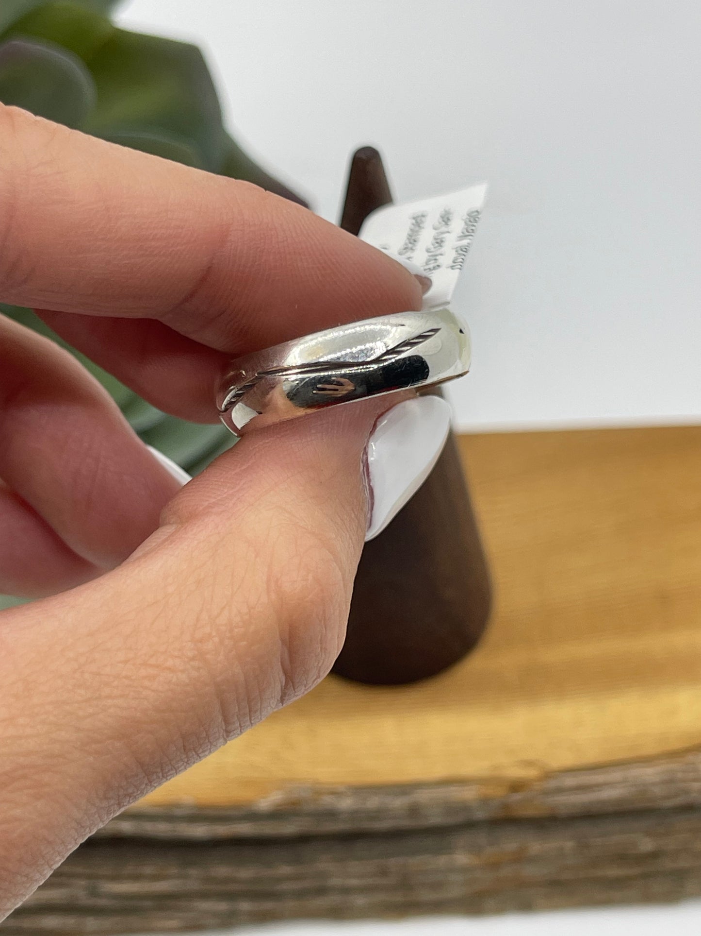 4.5 Silver Stamped Ring by Gary Sandoval, Navajo