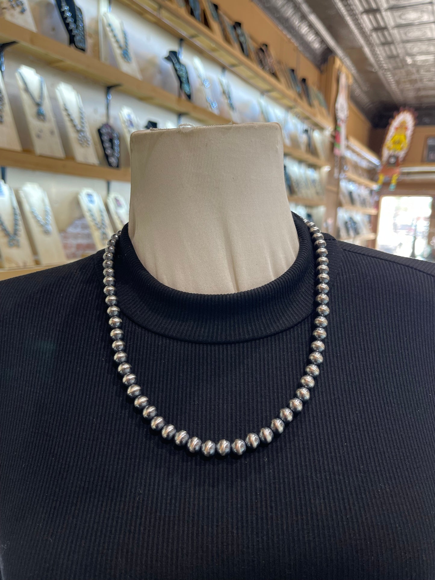 22” 8mm Navajo Style Pearls