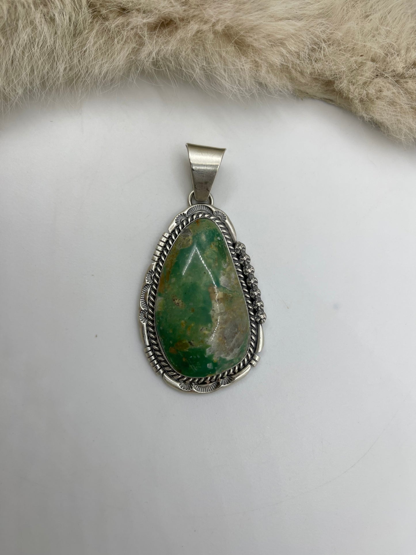 8mm Bale Royston Turquoise by John Nelson, Navajo