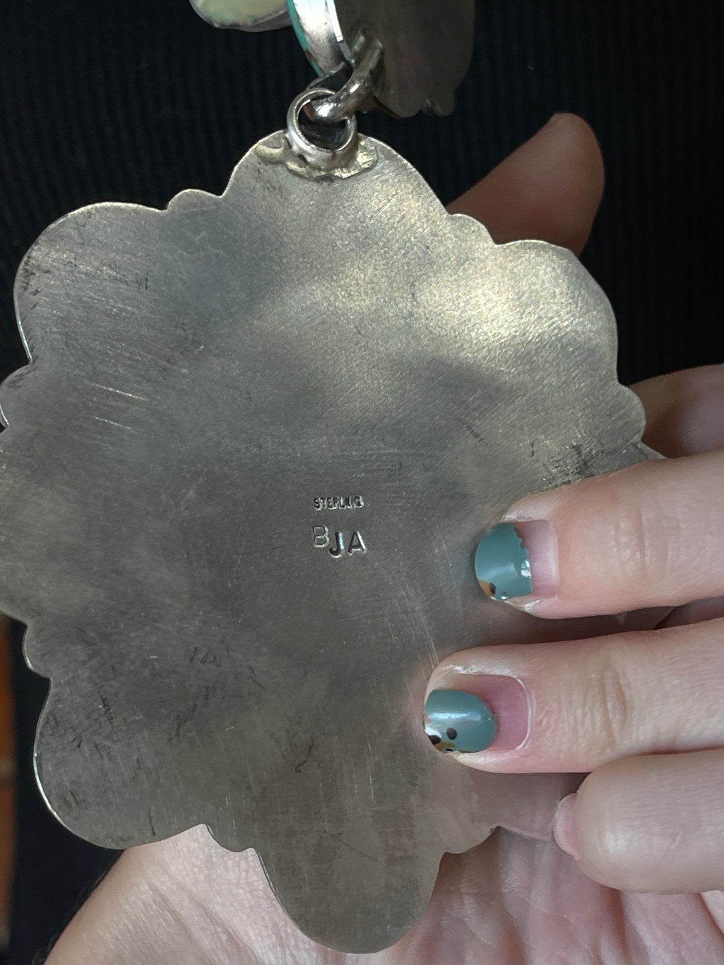 25" Emerald Valley Turquoise Cluster Lariat Necklace by Boyd Ashley, Navajo