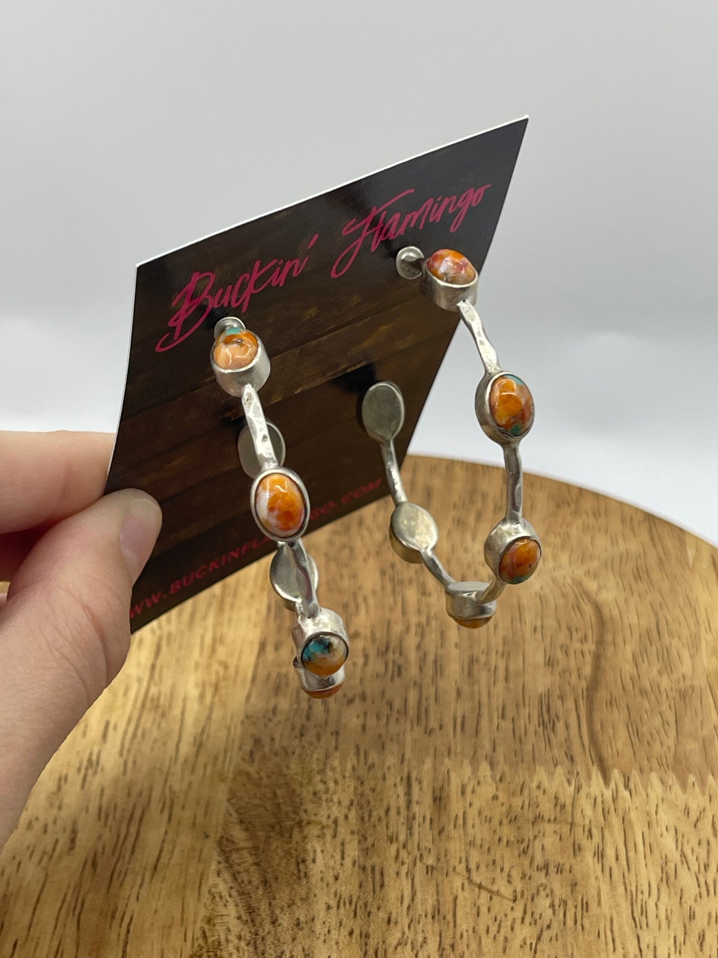 Orange Crush Post Hoop Earrings