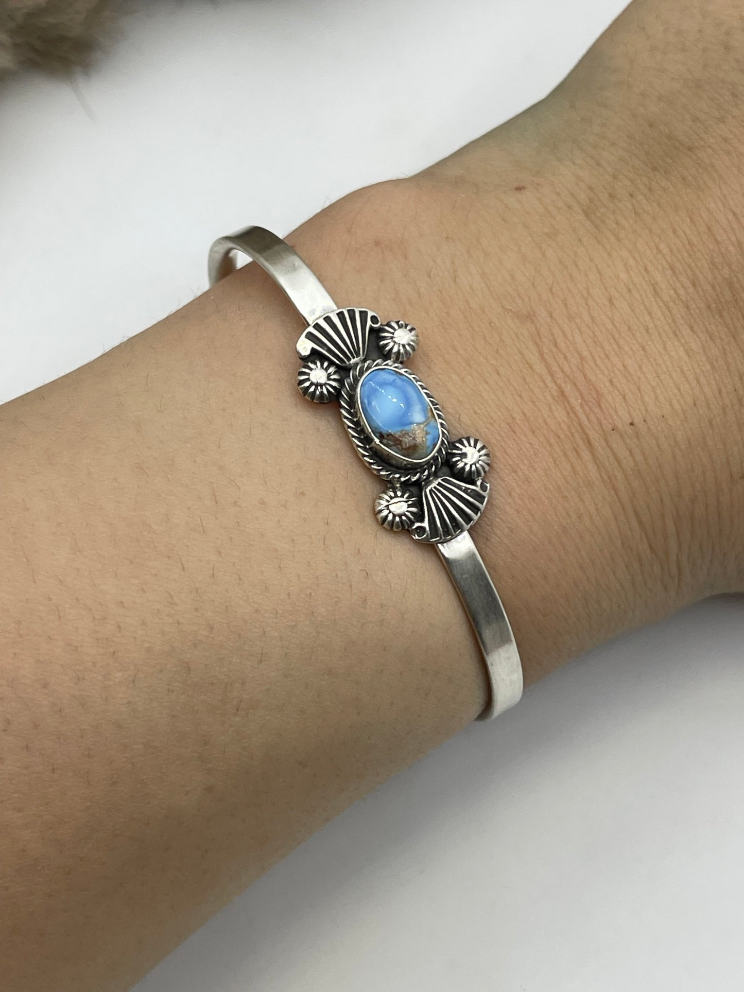 5.5”-7” Golden Hills Cuff by Genevieve Francisco, Navajo
