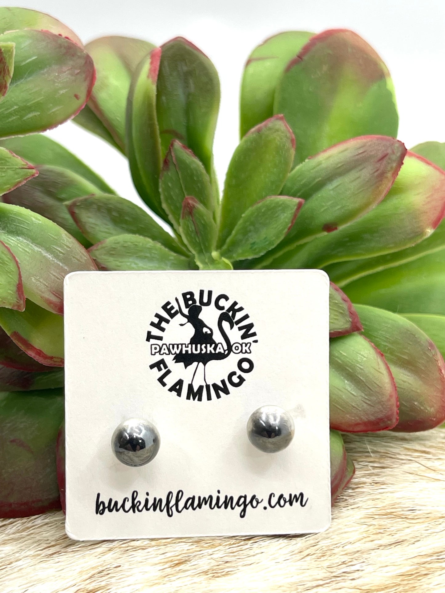 7mm Navajo Pearl Stud Earrings