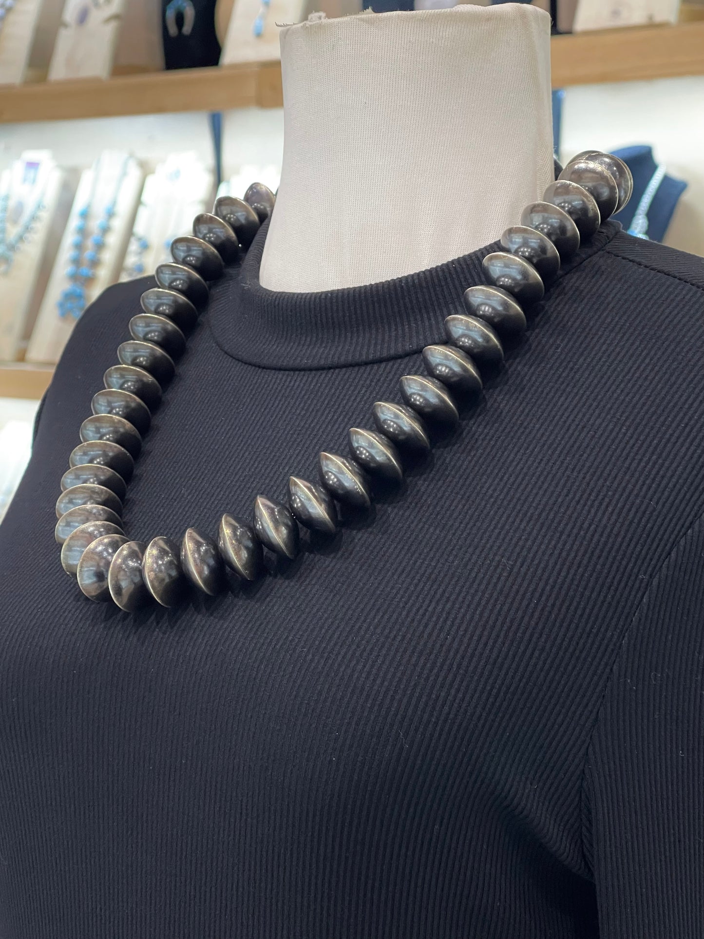 25" 22mm Handmade Navajo Pearl Necklace