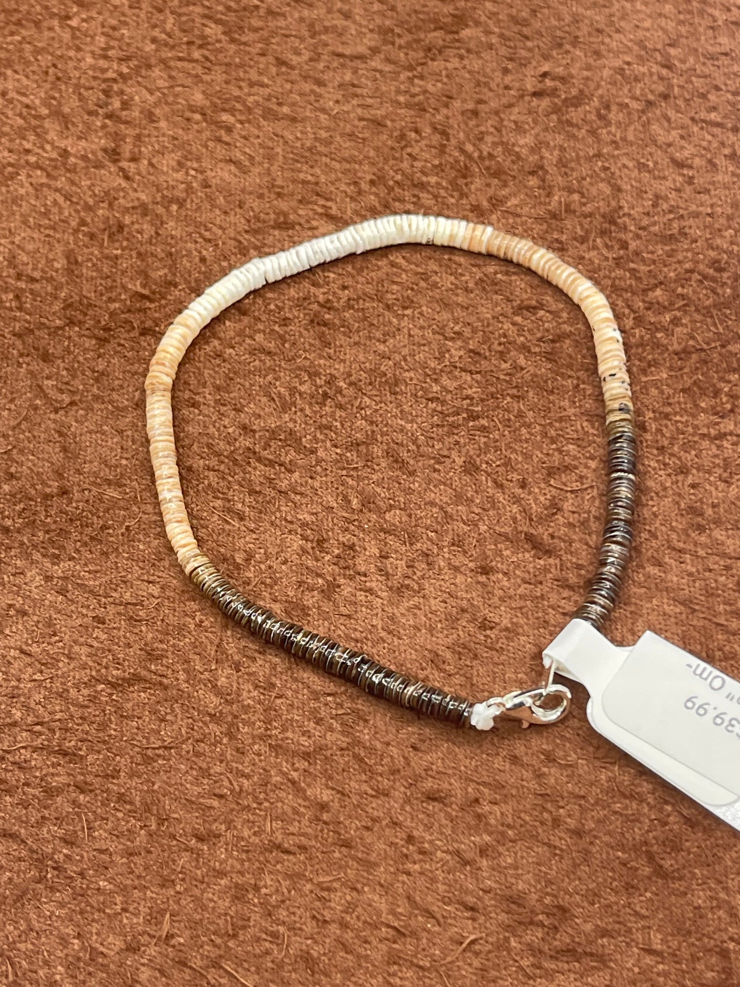 7 1/2" Ombre Melon Shell Bracelet by Ramona Calabaza, Santo Domino