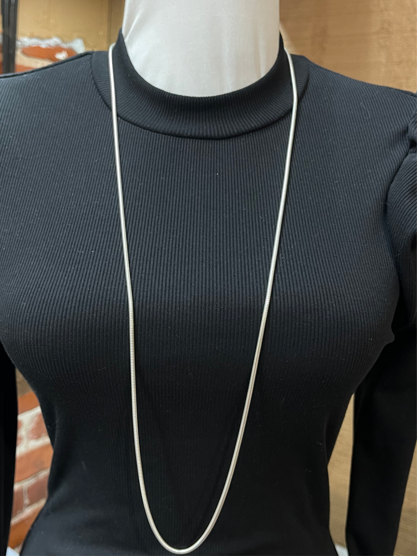 36" Heavy Weight Silver Snake Chaine