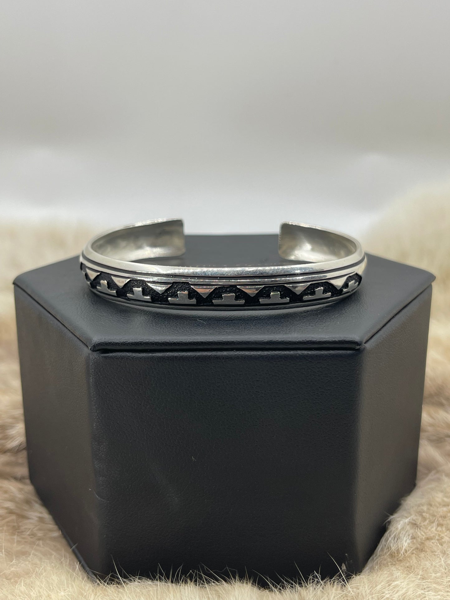 6"-7" Silver Overlay Design Stacker Band by Tommy & Rose Singer