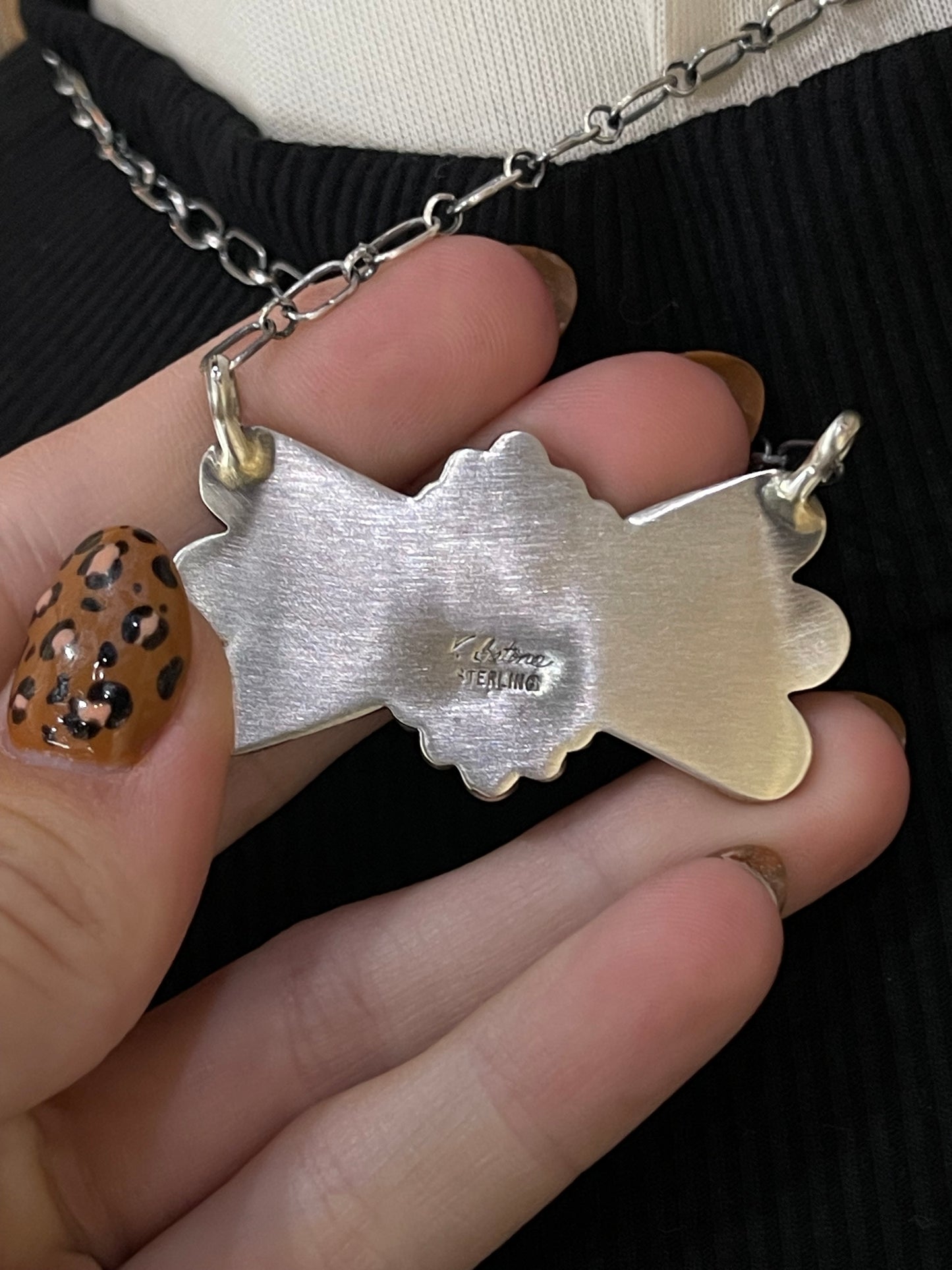 18" Sonoran Gold Turquoise Feather Necklace by Verley Betone, Navajo