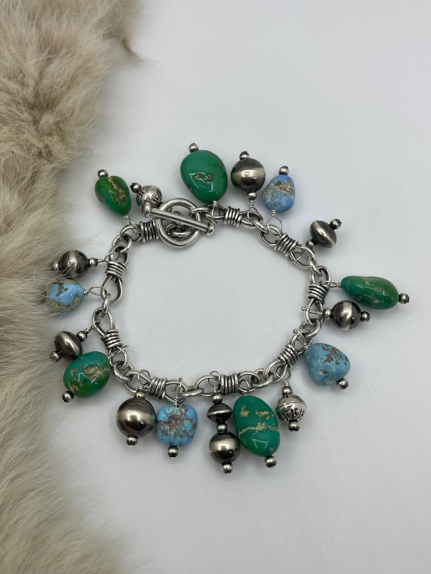 6.75" Golden Hills & Royston Turquoise Bracelet