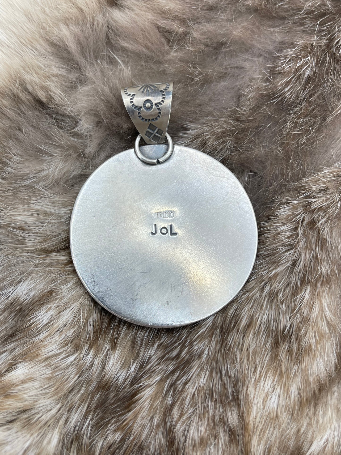 1896 Antique Silver Morgan Dollar Pendant with 10mm Bail by Jeff Largo, Navajo