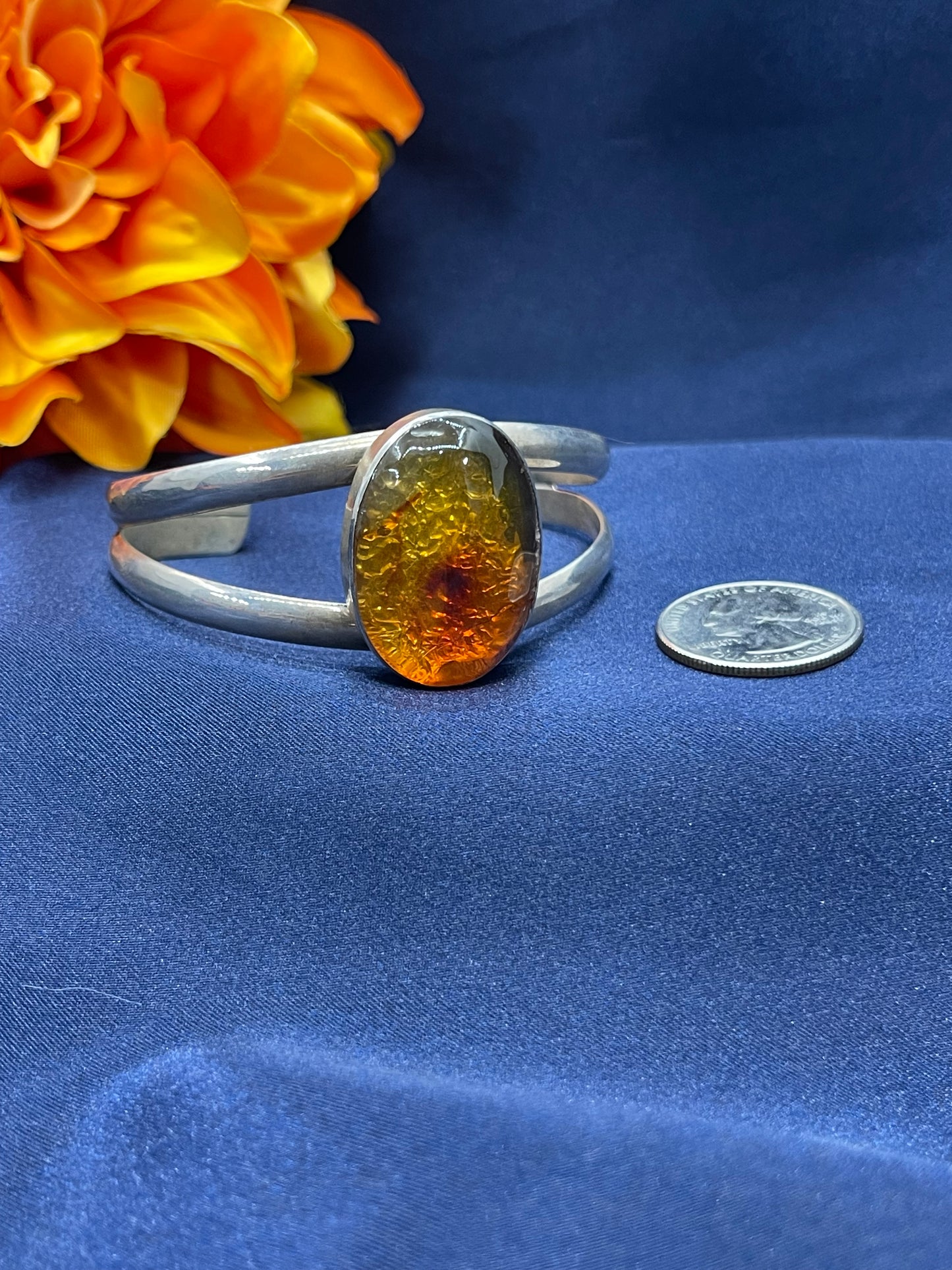 5.75" - 7.5" Amber Vintage Cuff