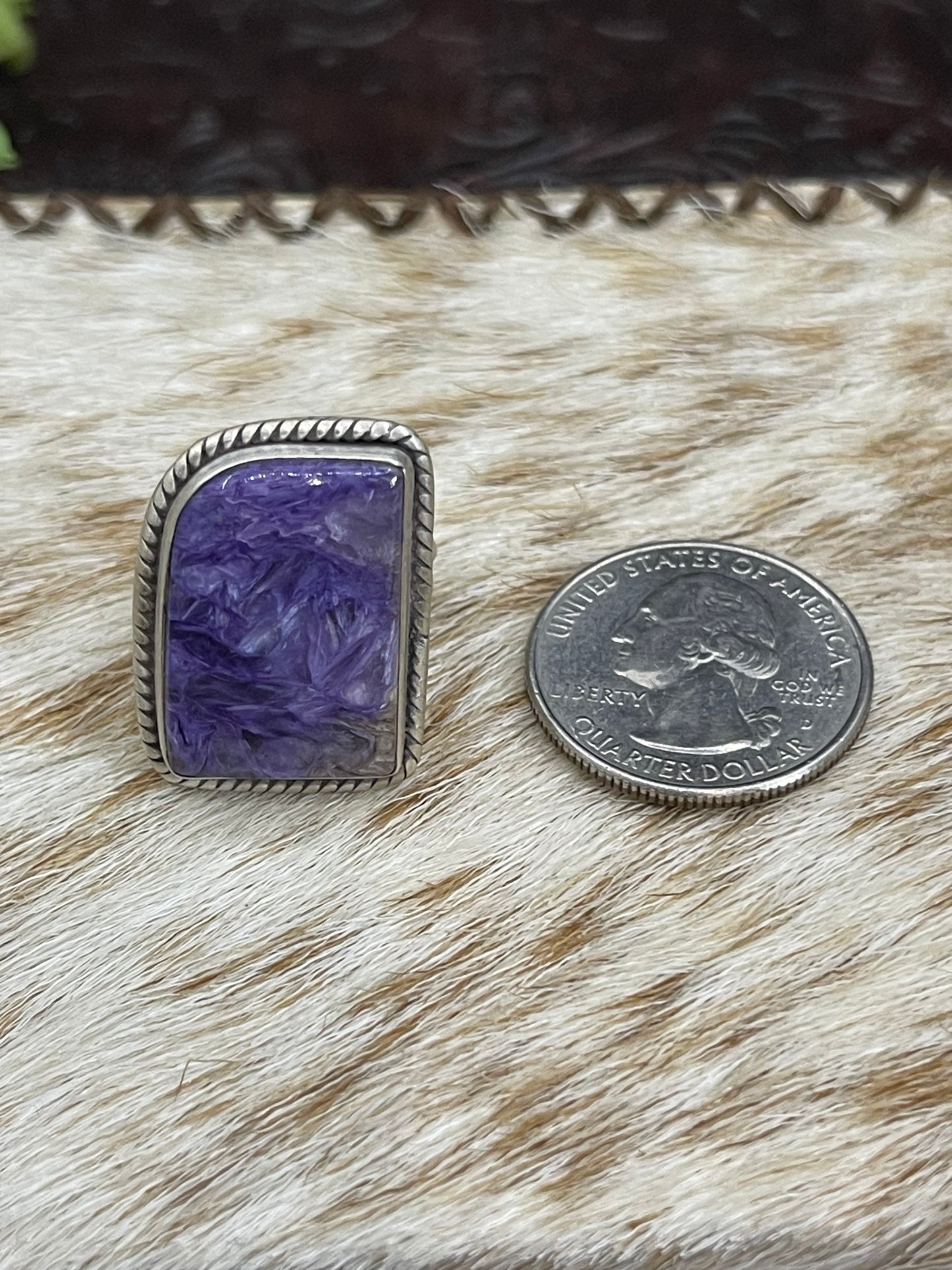 7.0 Charoite Ring