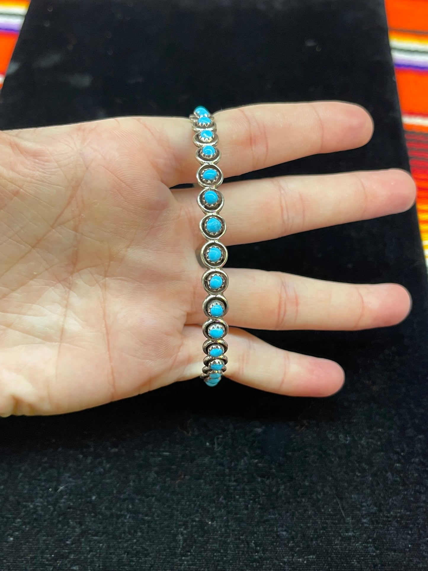 Sleeping Beauty Turquoise Bangles, Zuni