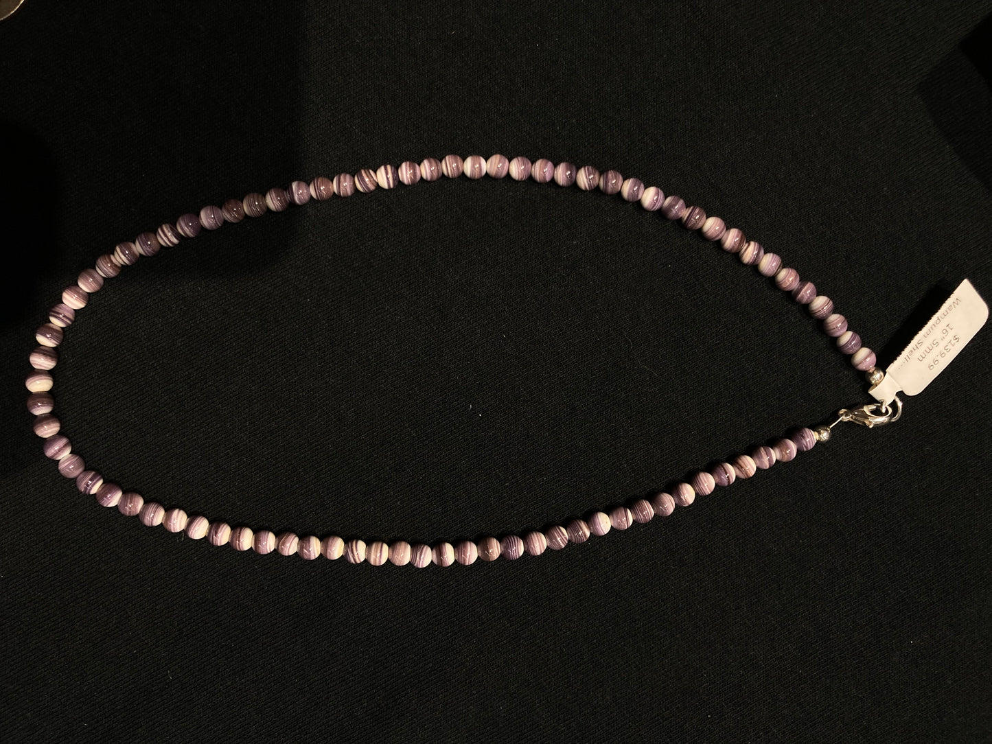 16" 5mm Wampum Shell Necklace