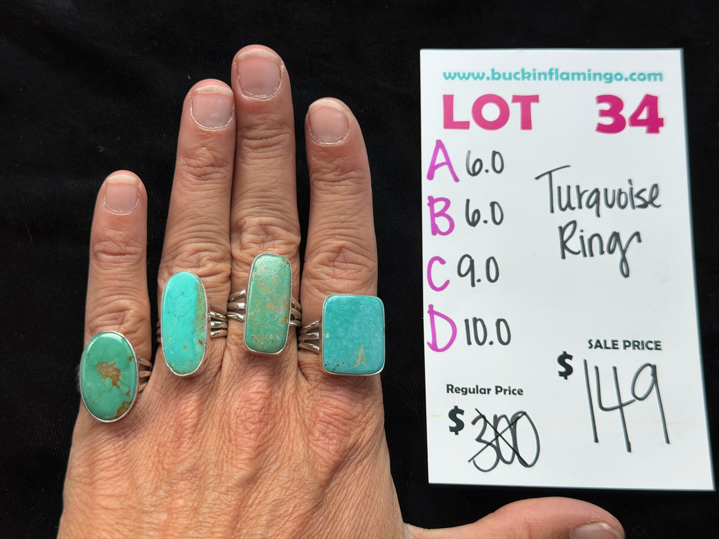 LOT 34 A 8/9 Turquoise Ring