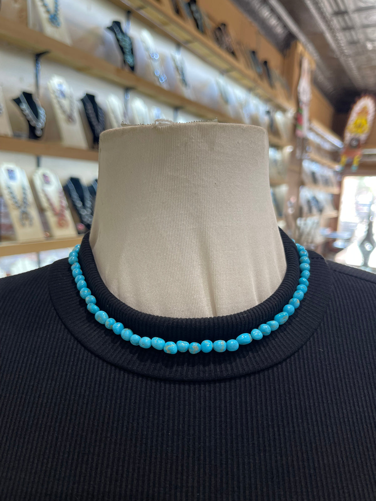16" Natural Sleeping Beauty Turquoise Nuggets Necklace